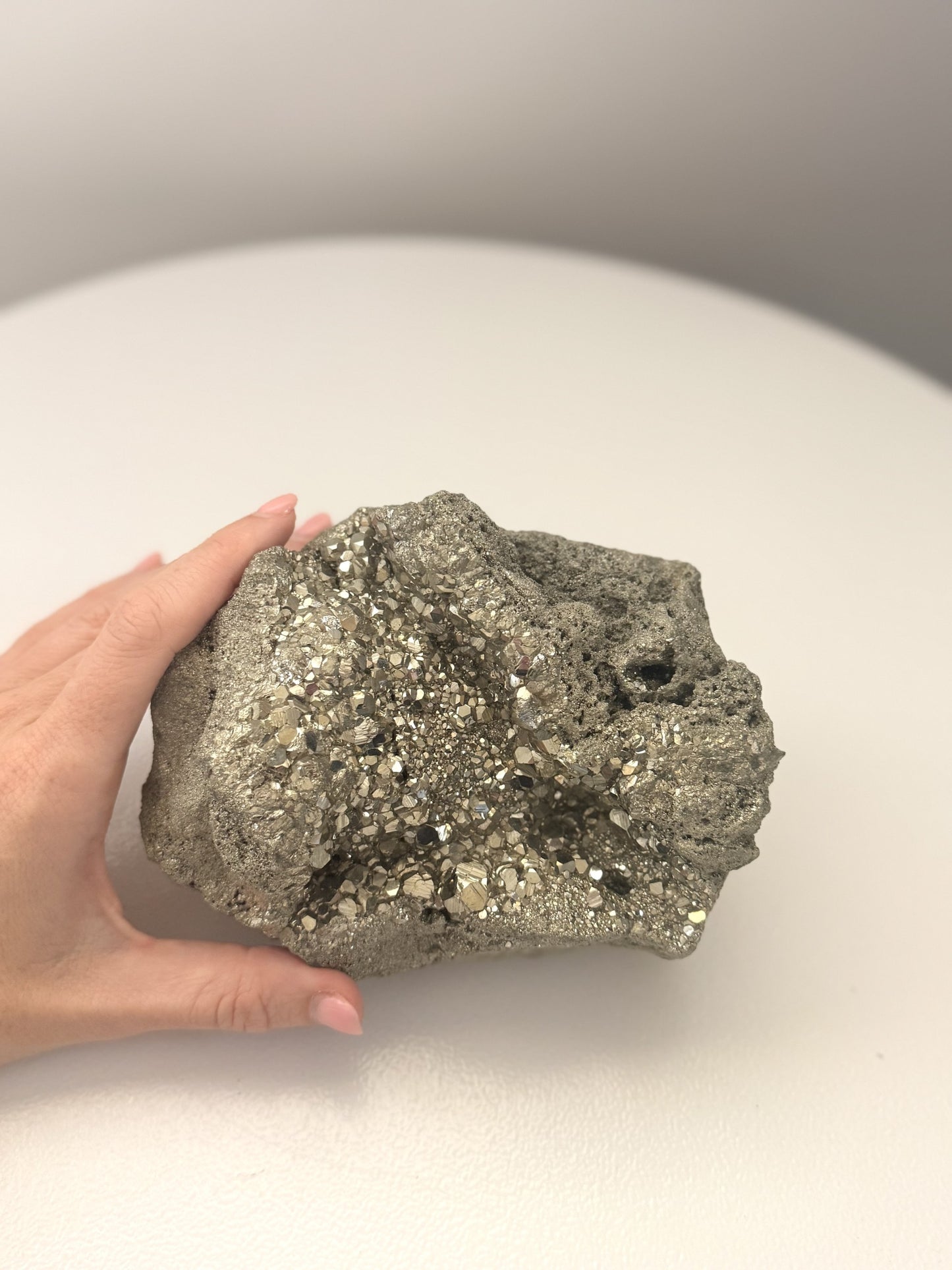 Sparkling Pyrite Crystal Cluster