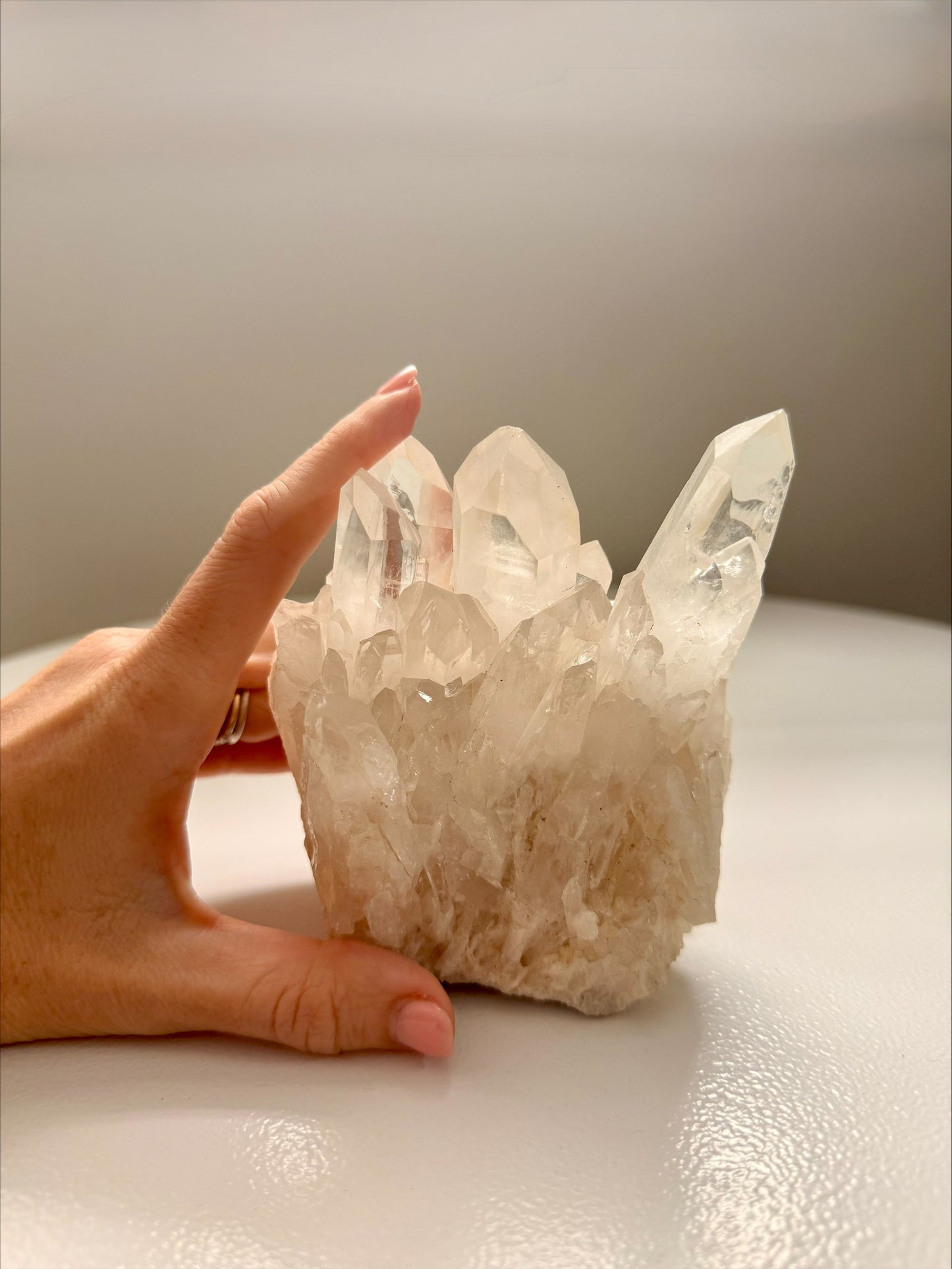 Natural Clear Quartz Crystal Cluster