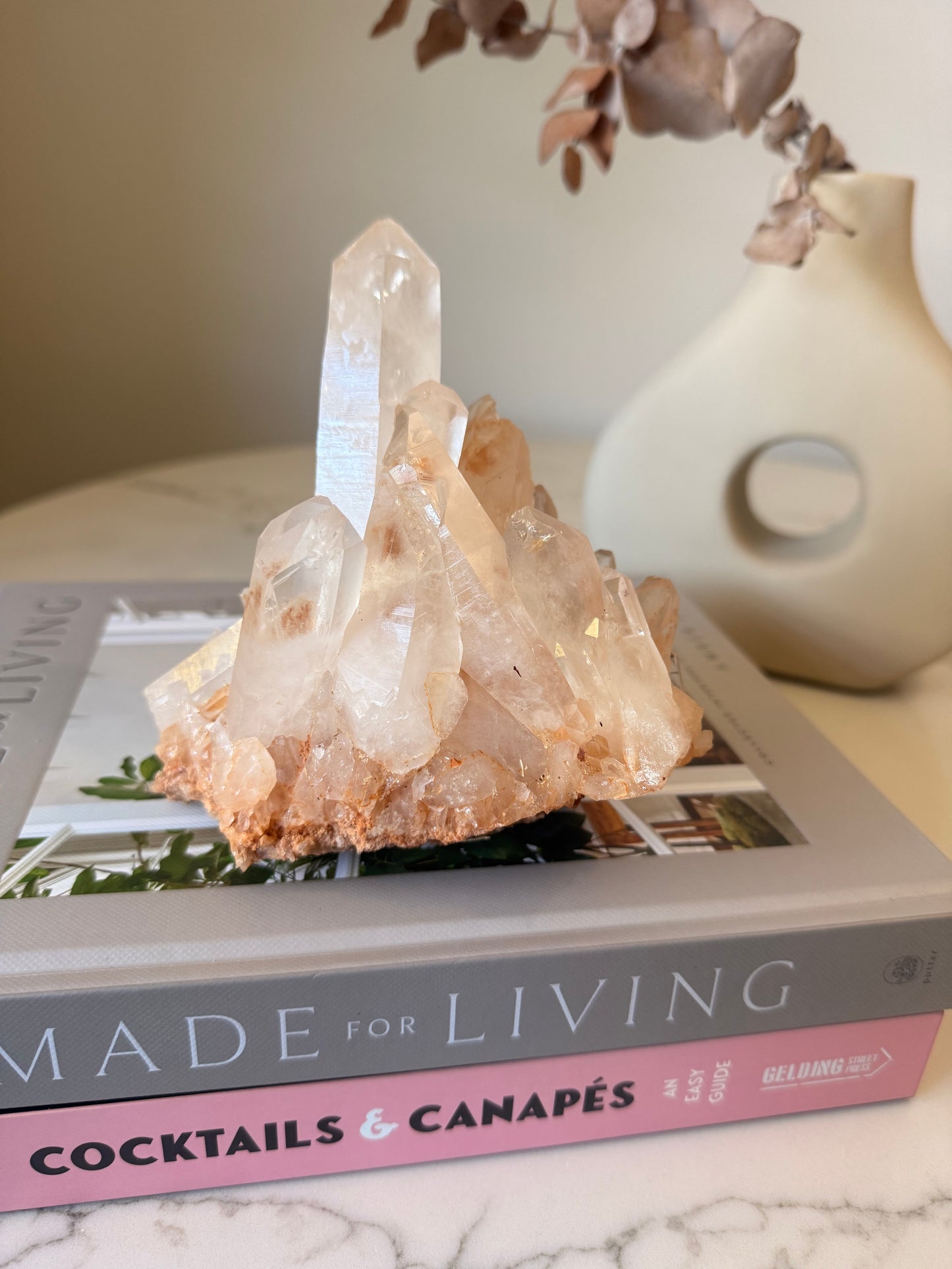 Pink Quartz Cluster – Madagascar – 966 g