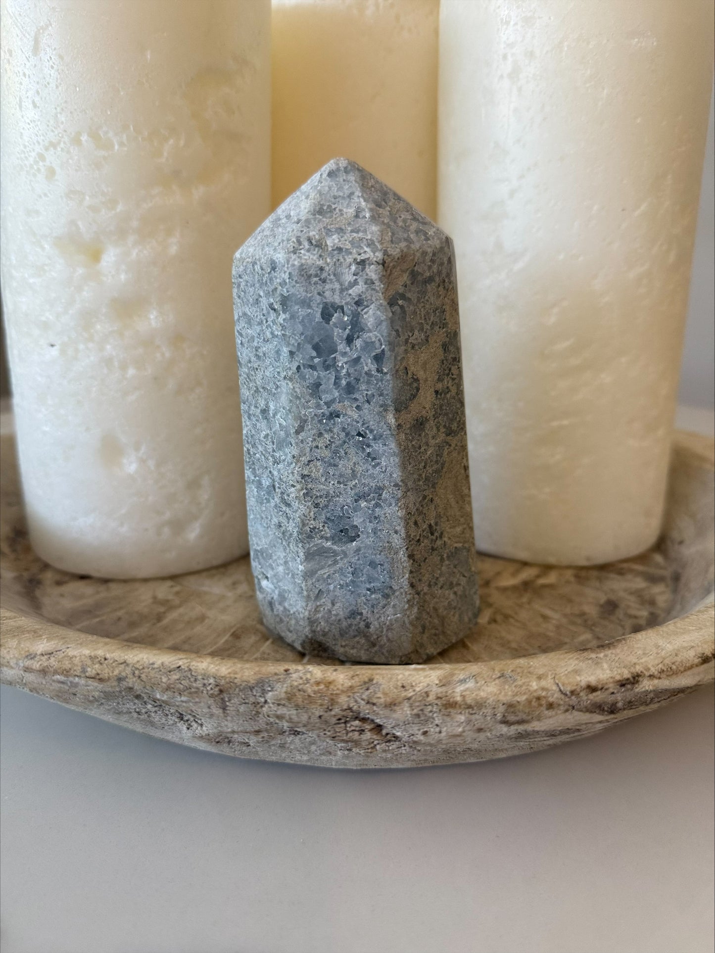 Celestite Druzy Tower | Natural Blue Crystal Point | 995g