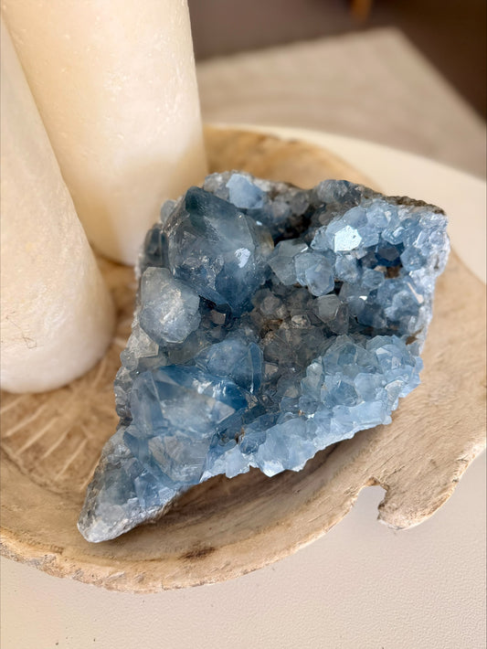 Statement Celestite Crystal Cluster from Madagascar