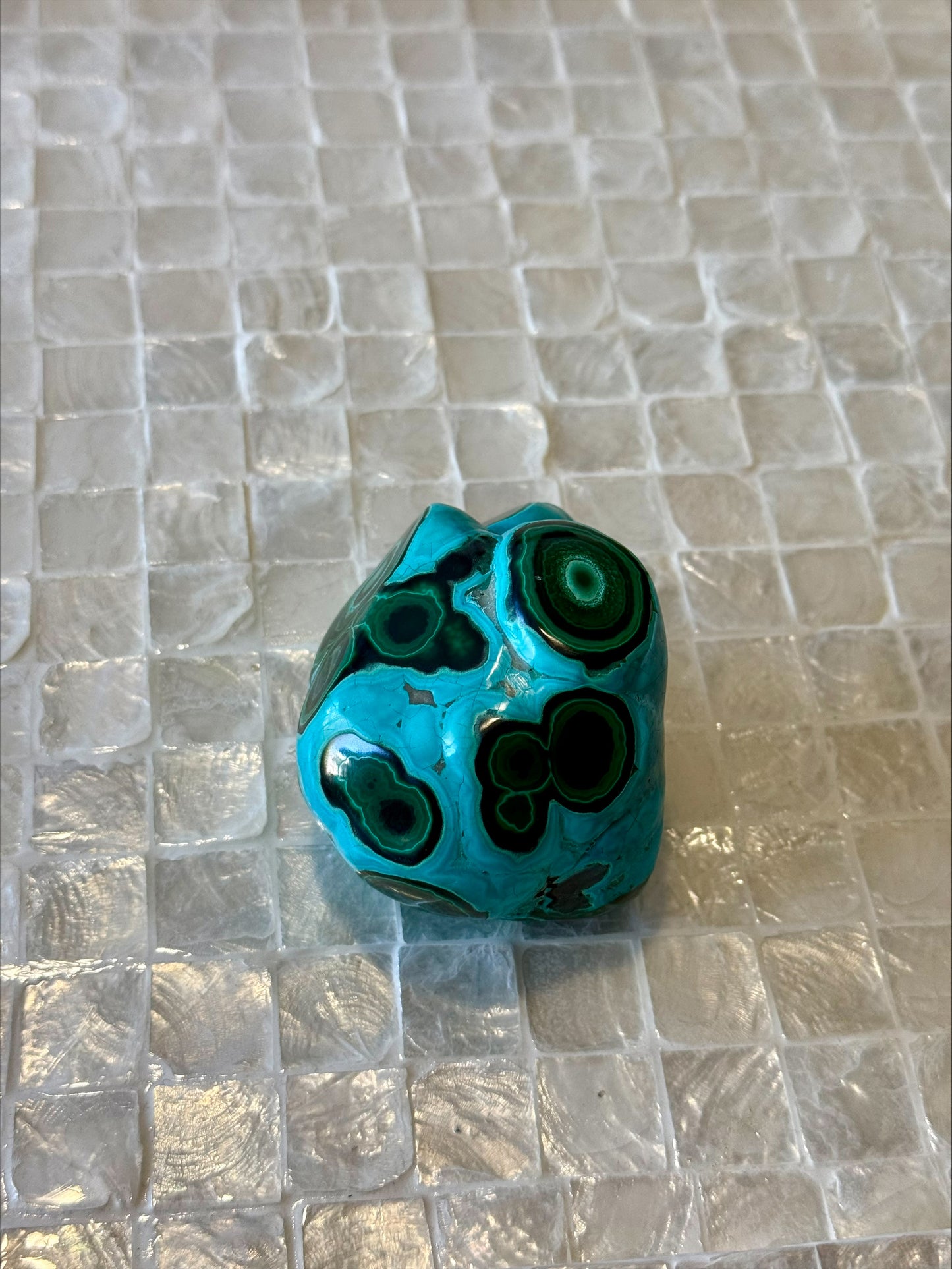 Polished Chrysocolla & Malachite Freeform