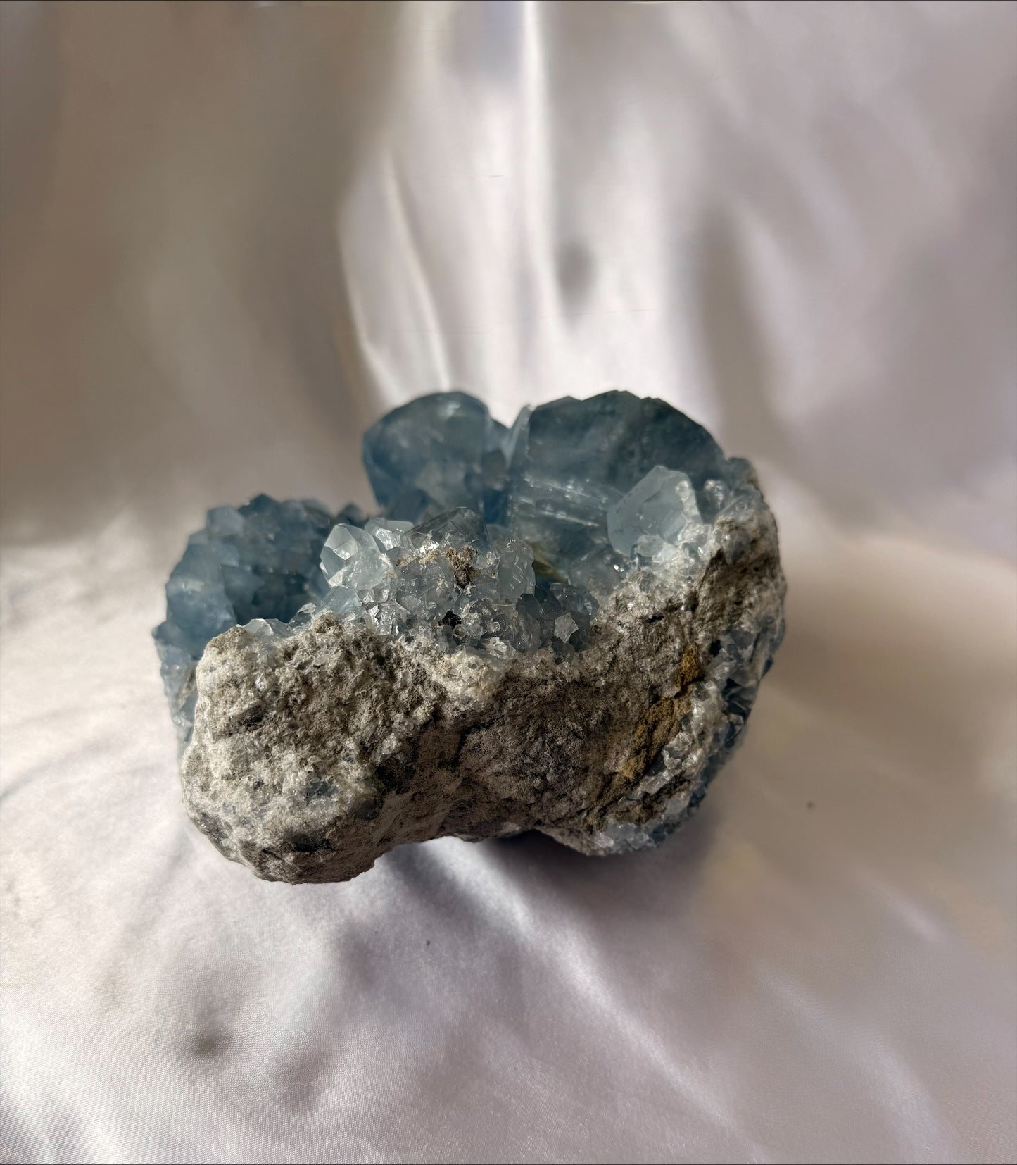 Statement Celestite Crystal Cluster from Madagascar
