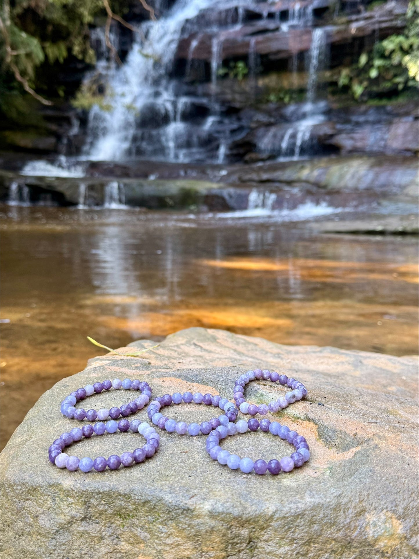 Lepidolite Bracelet | 8mm Natural Crystal Beads