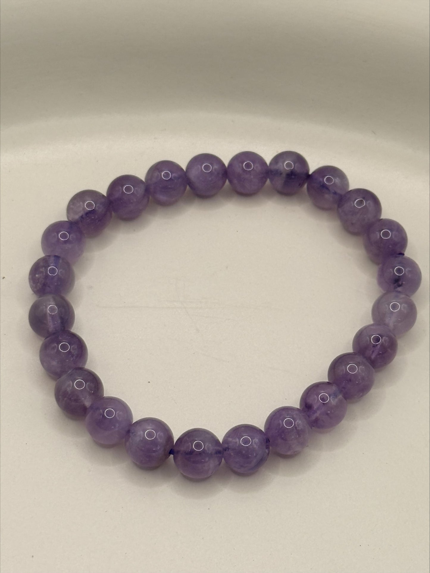 Amethyst Bracelet | 8mm Natural Crystal Beads