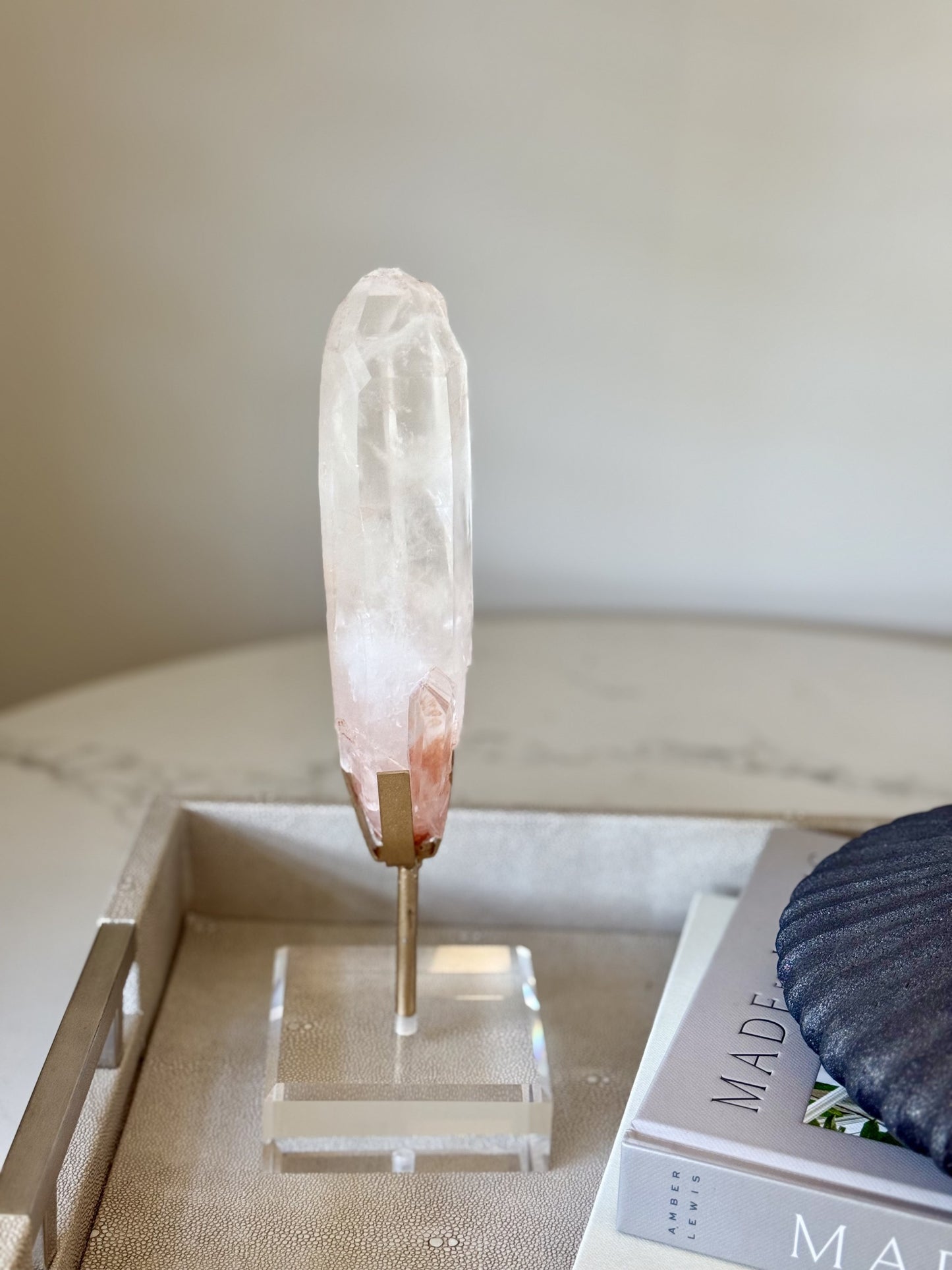 Rose Quartz Crystal on Stand