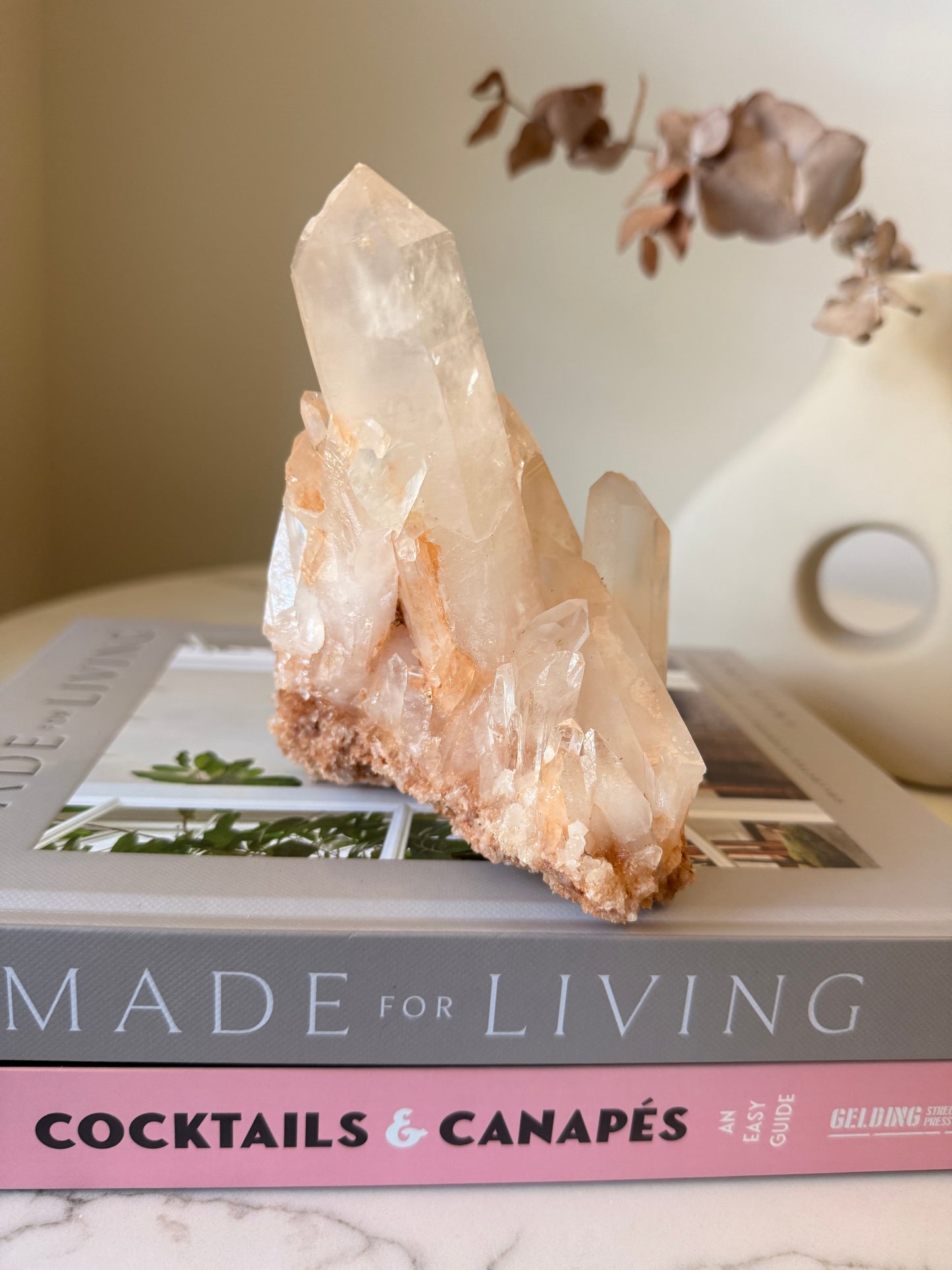 Pink Quartz Cluster – Madagascar – 966 g