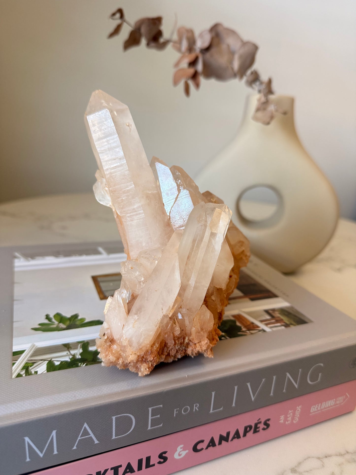 Pink Quartz Cluster – Madagascar – 966 g