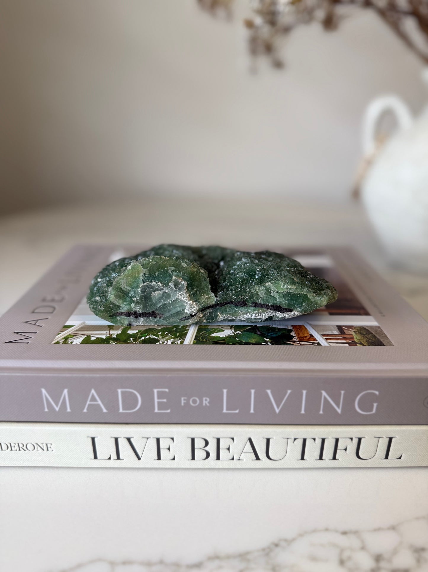 Green Fluorite Druzy Cluster – 744g