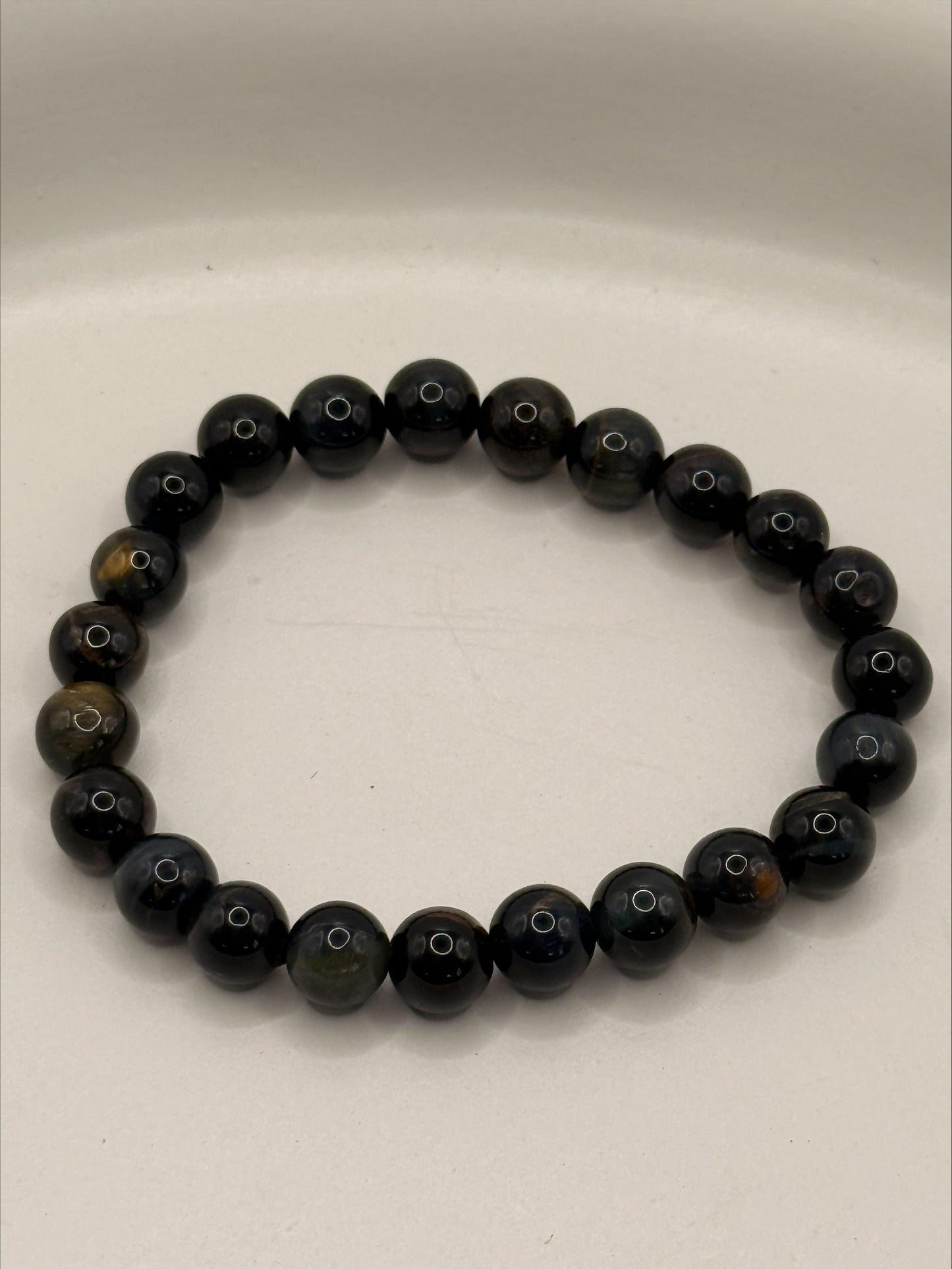 Blue Tiger's Eye Bracelet | 8mm Natural Crystal Beads