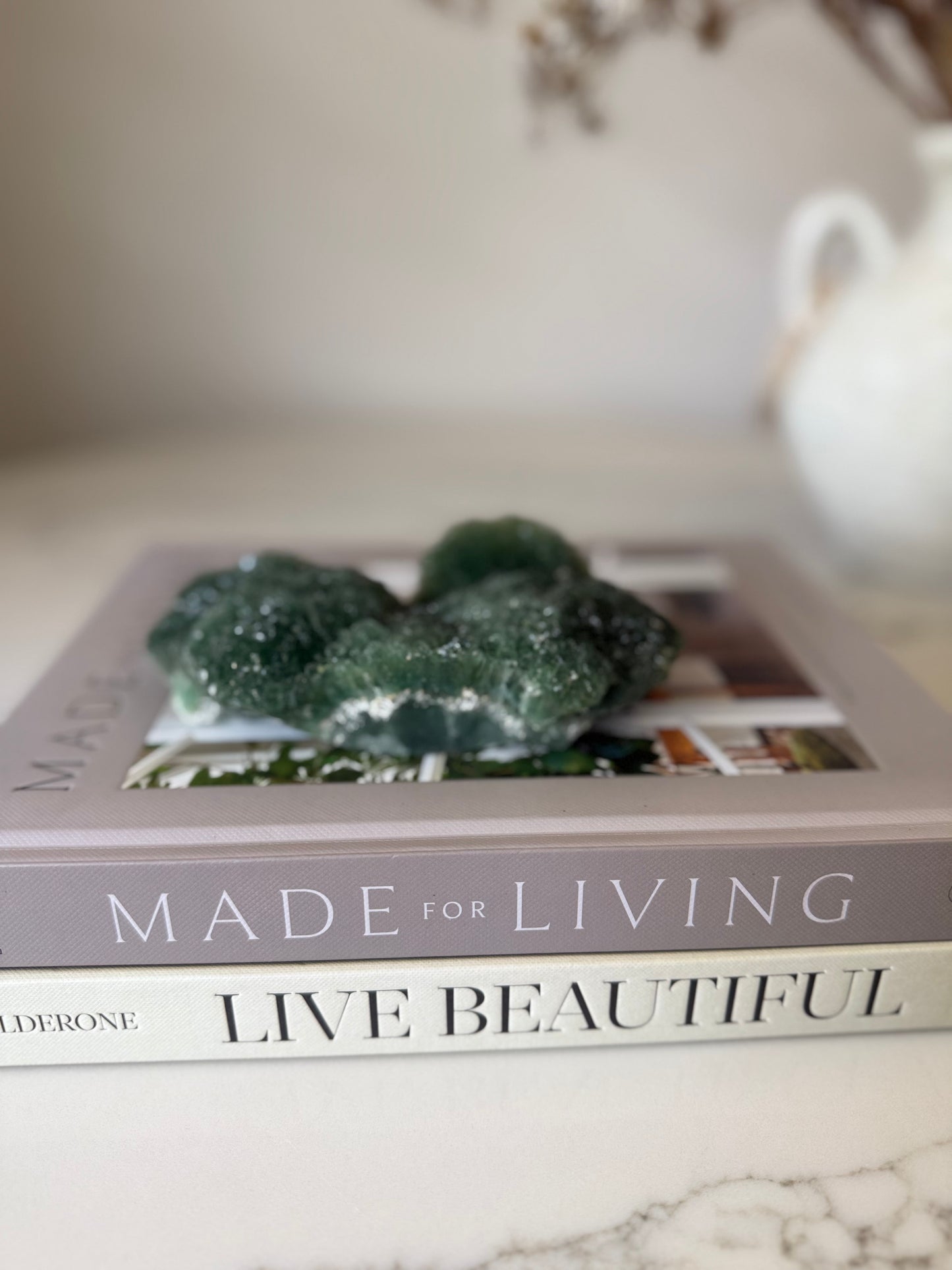 Green Fluorite Druzy Cluster – 744g