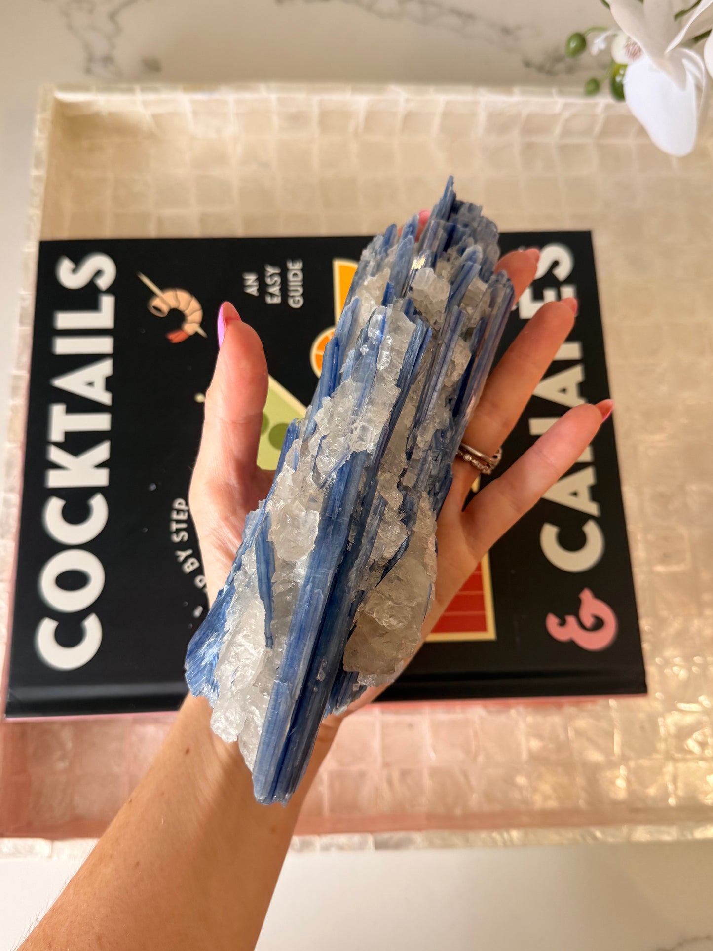Blue Kyanite with Quartz Cluster – 763g