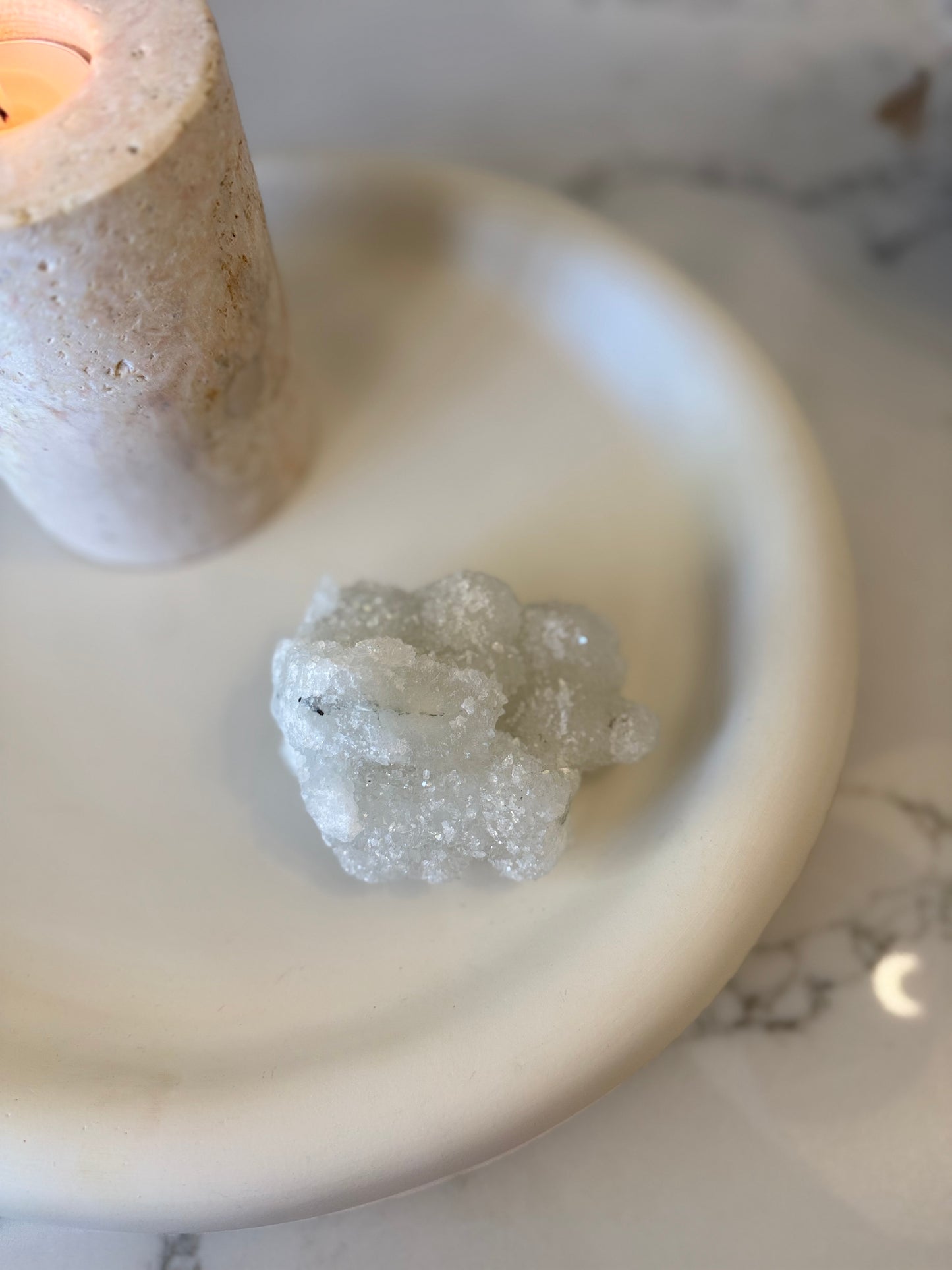 Apophyllite, Stilbite & Calcite on Chalcedony Cluster – Jalgaon, India