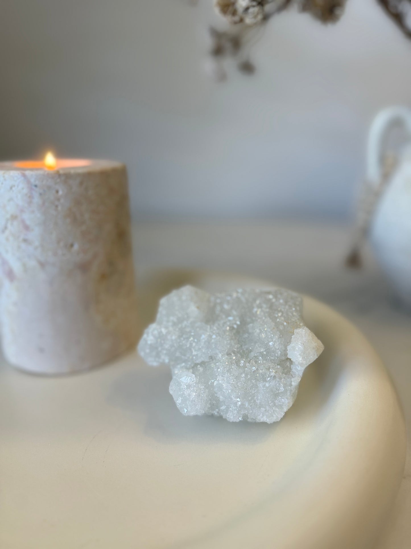 Apophyllite, Stilbite & Calcite on Chalcedony Cluster – Jalgaon, India