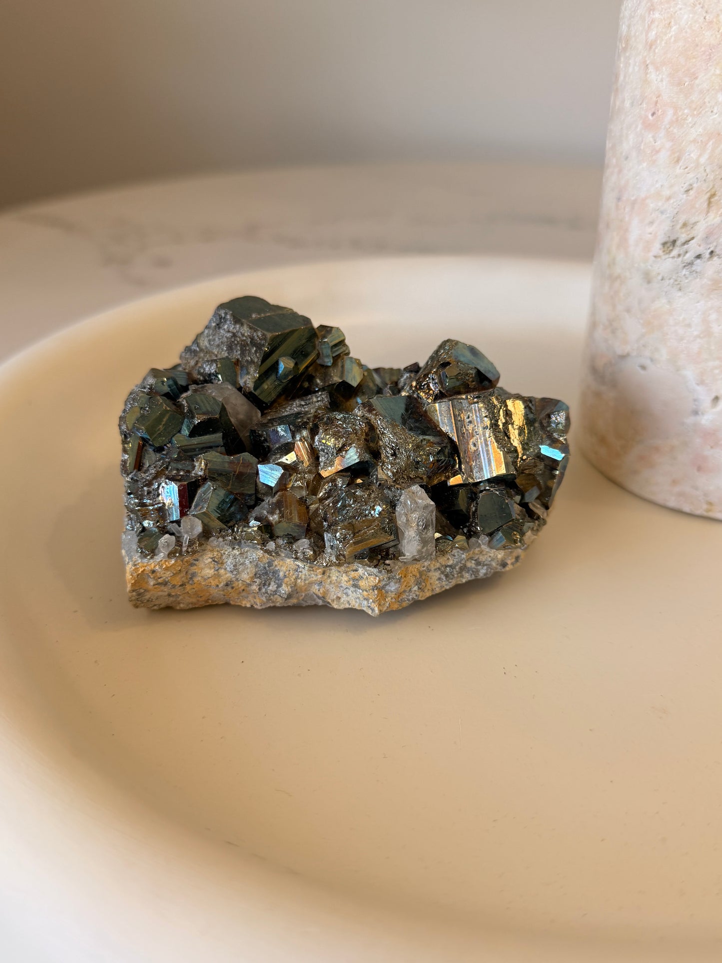 Pyrite & Quartz Crystal Cluster – 721g