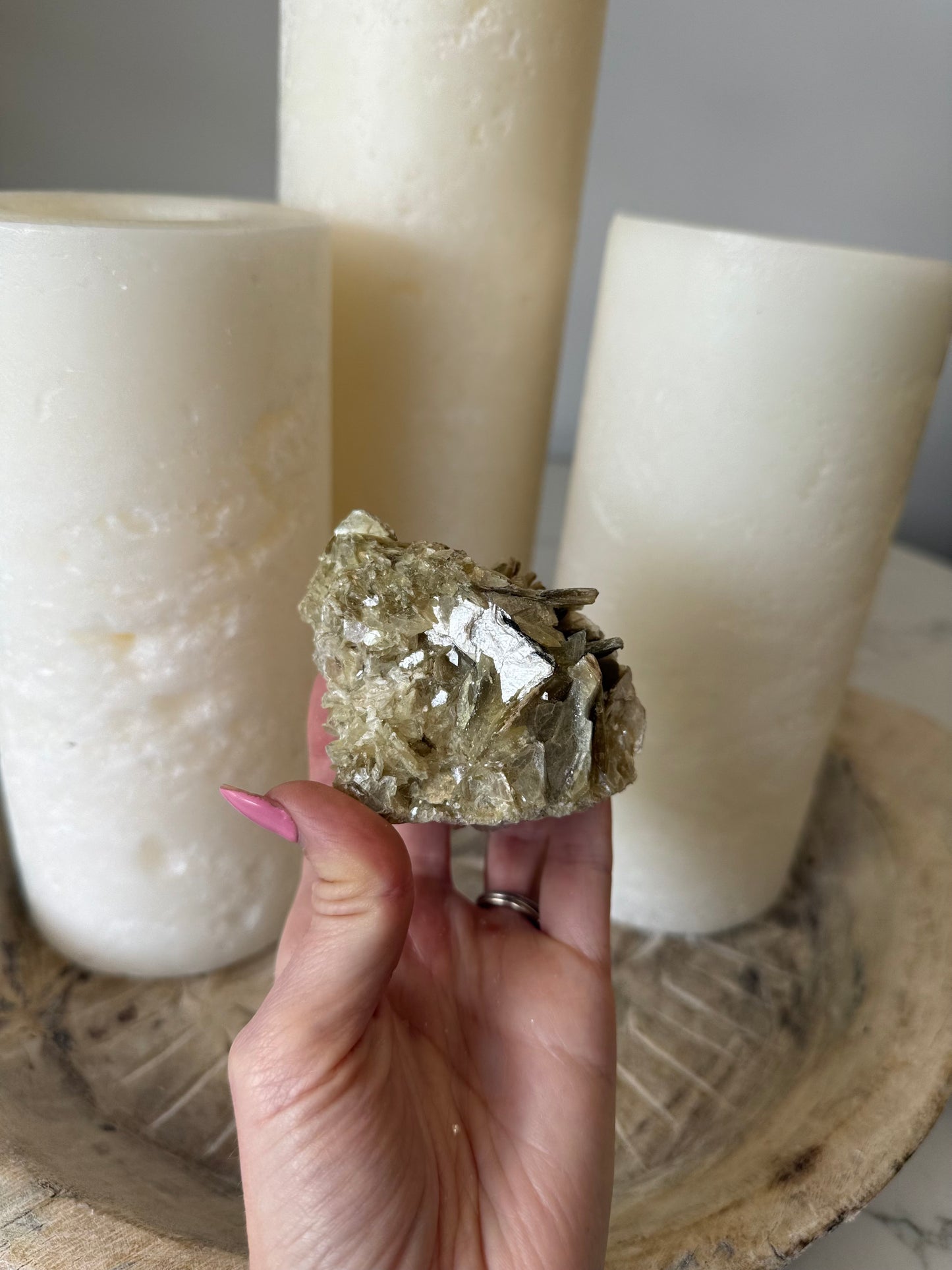 Yellow Mica (Muscovite) & Quartz Cluster – 273g