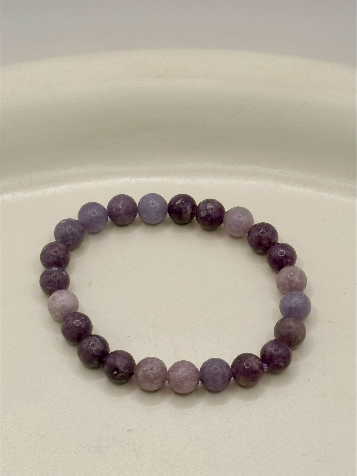 Lepidolite Bracelet | 8mm Natural Crystal Beads