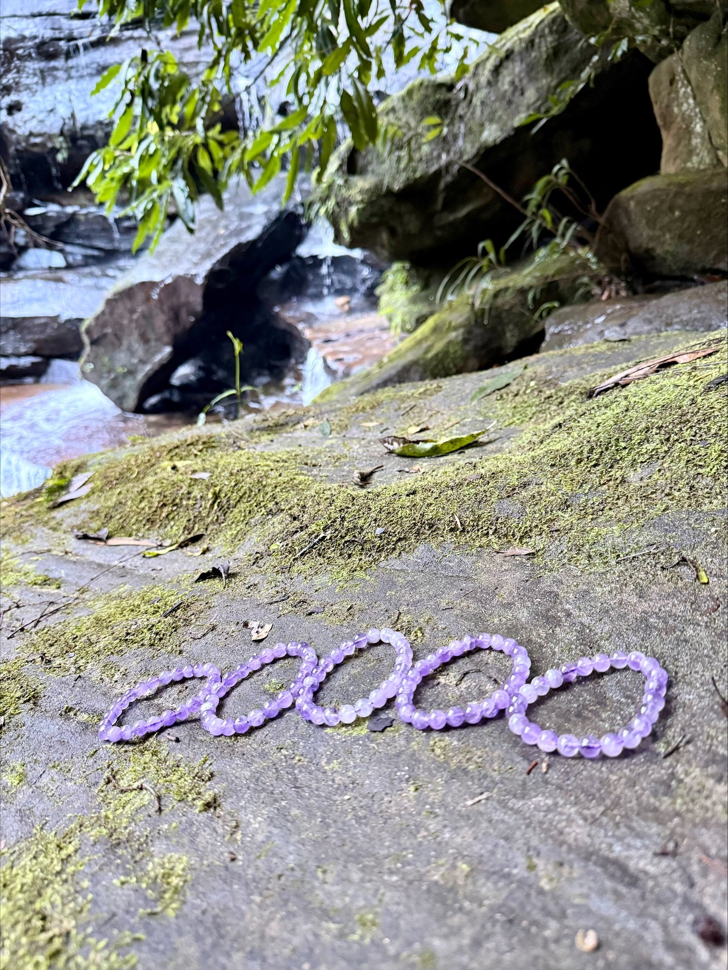 Amethyst Bracelet | 8mm Natural Crystal Beads