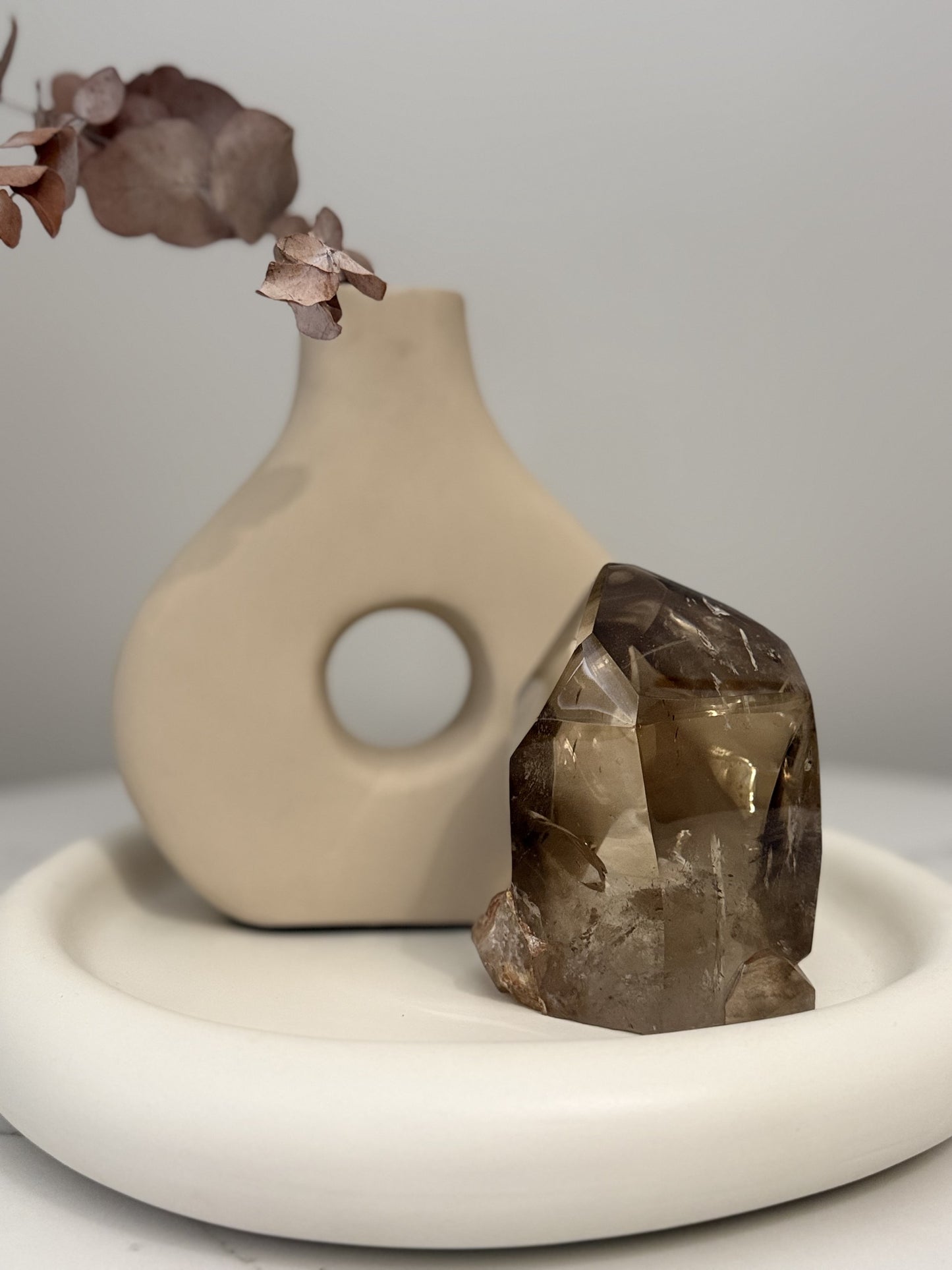 Rainbow Smoky Quartz Freeform with Stand