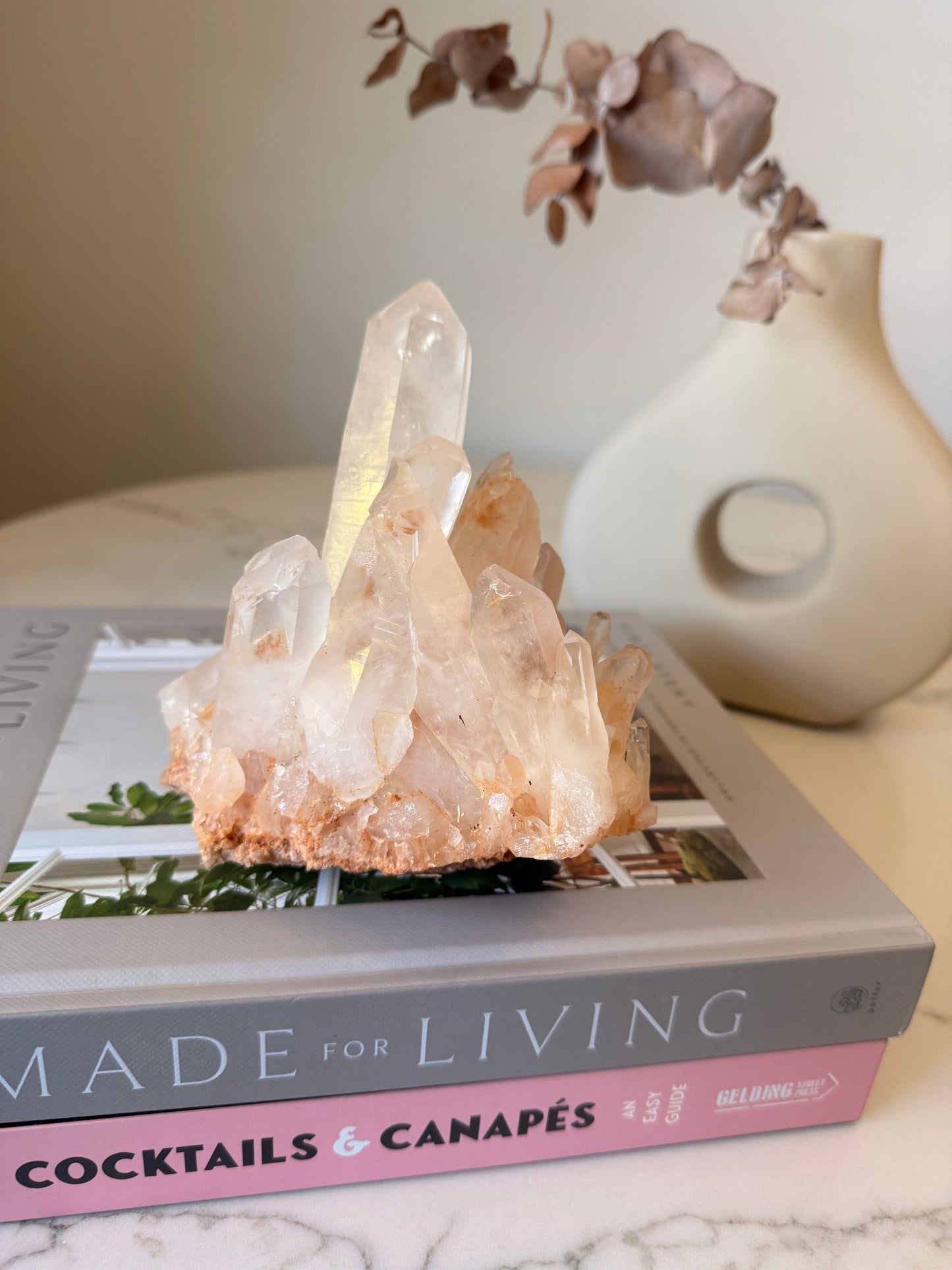 Pink Quartz Cluster – Madagascar – 966 g