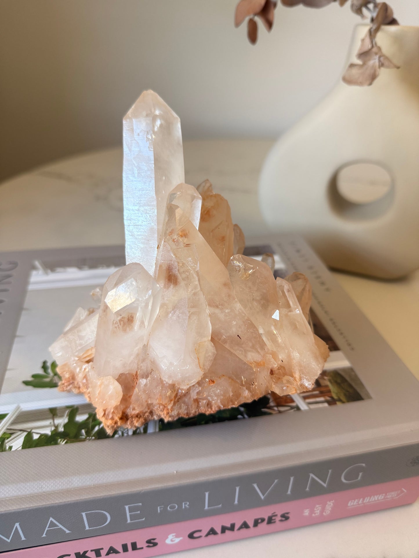 Pink Quartz Cluster – Madagascar – 966 g