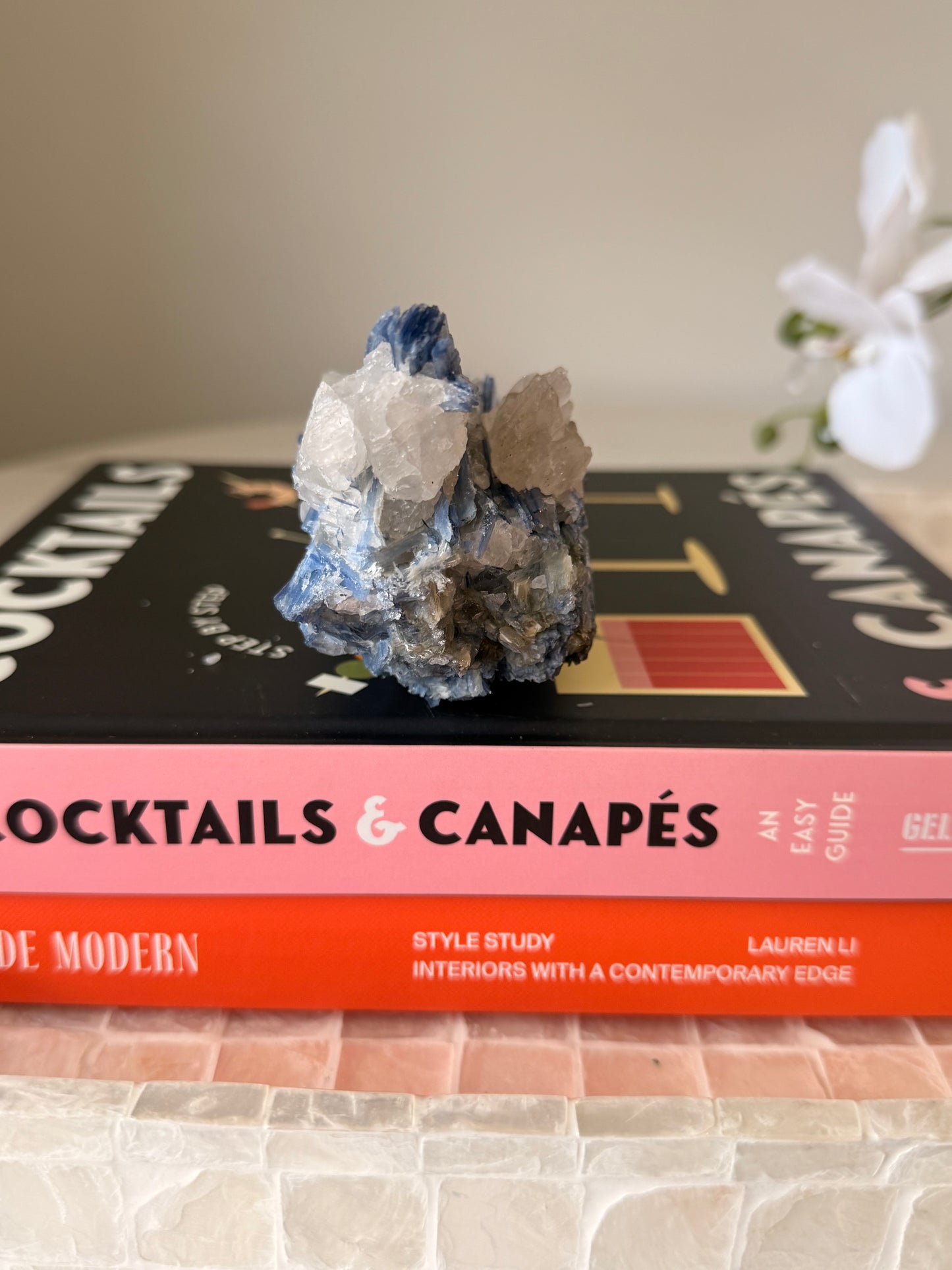 Blue Kyanite with Quartz Cluster – 763g