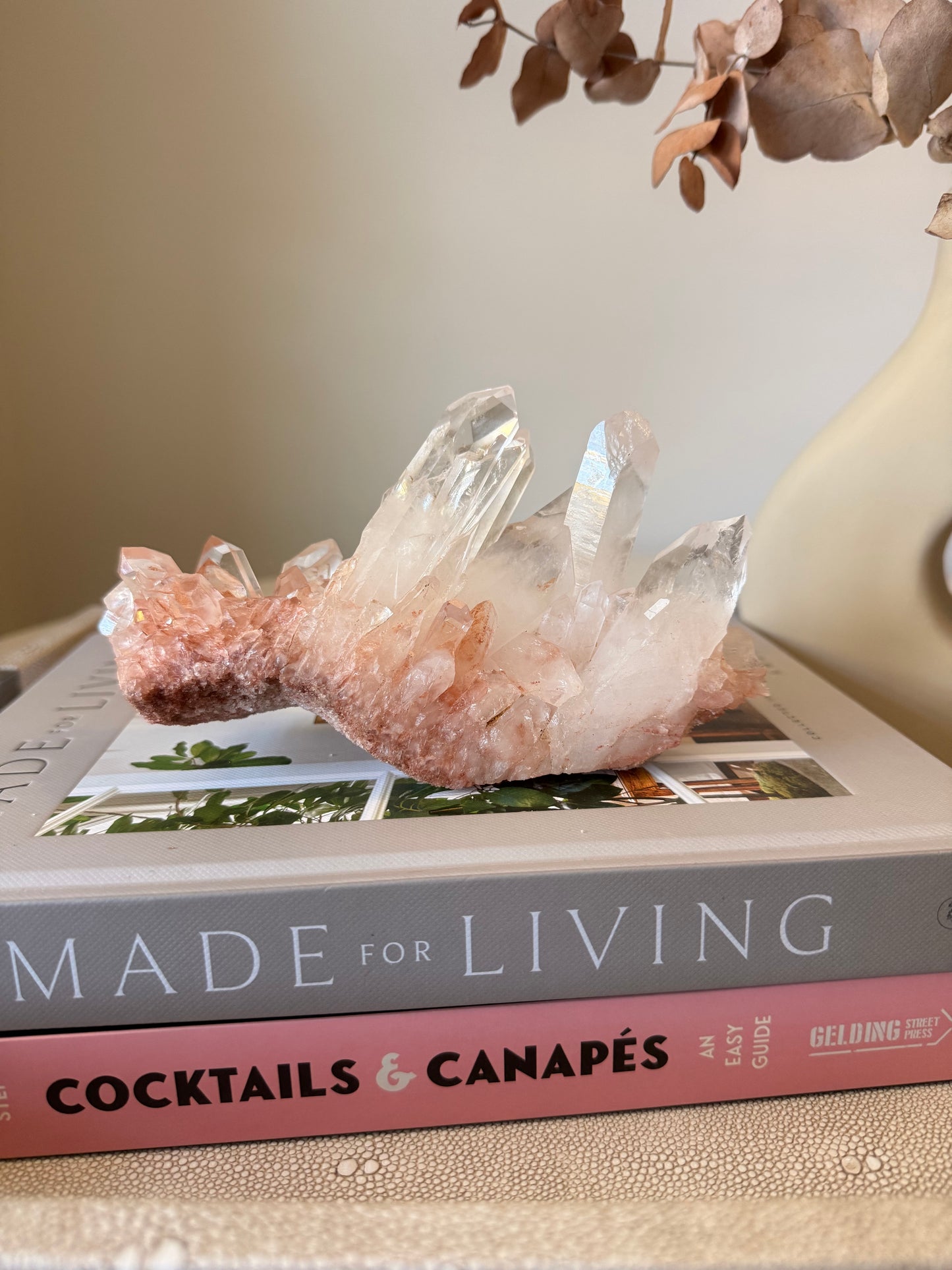 Pink Quartz Cluster – Madagascar – 719 g