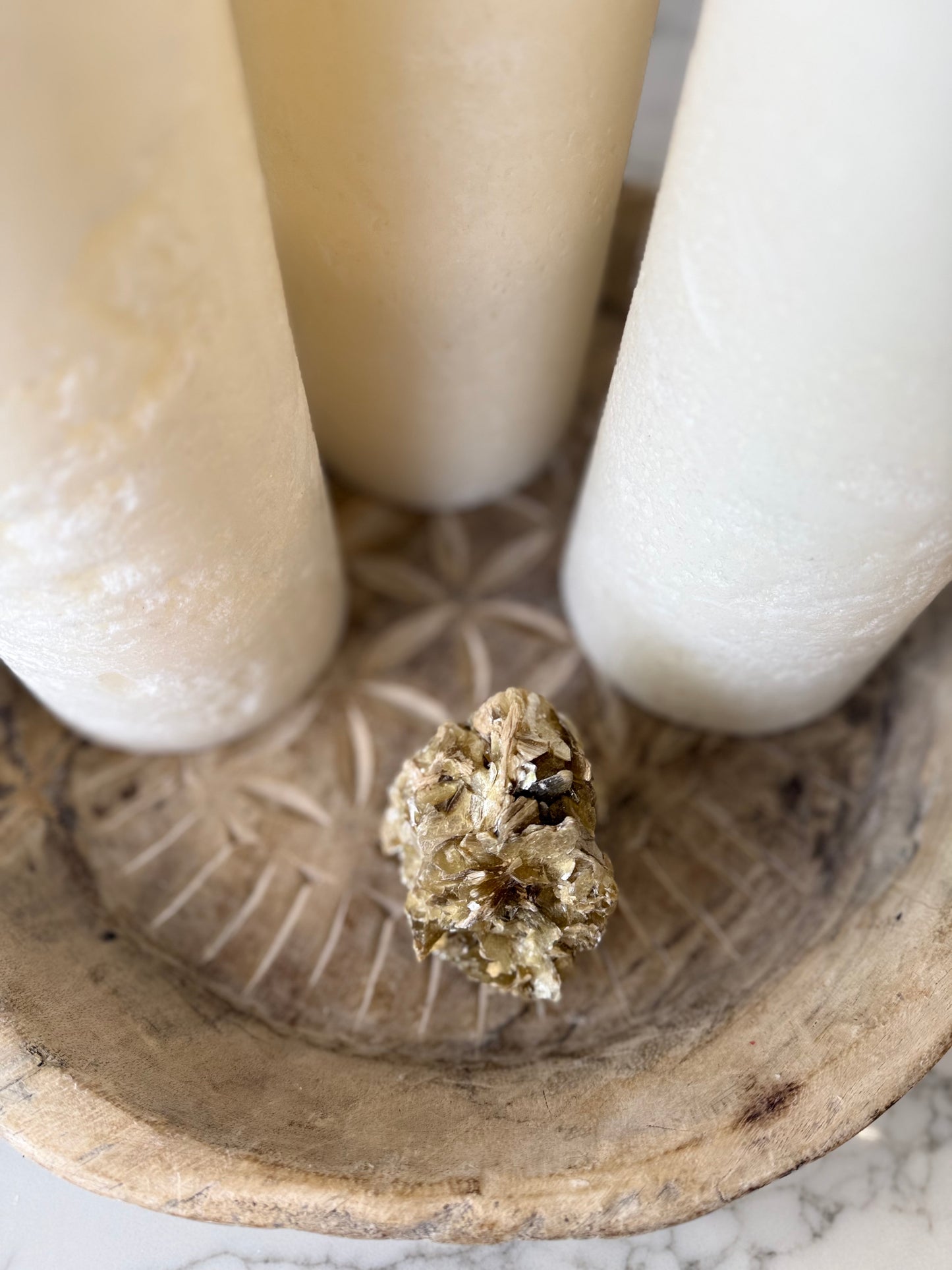 Yellow Mica (Muscovite) & Quartz Cluster – 273g