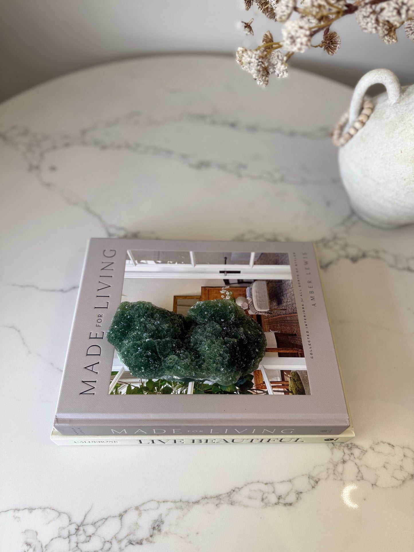 Green Fluorite Druzy Cluster – 744g