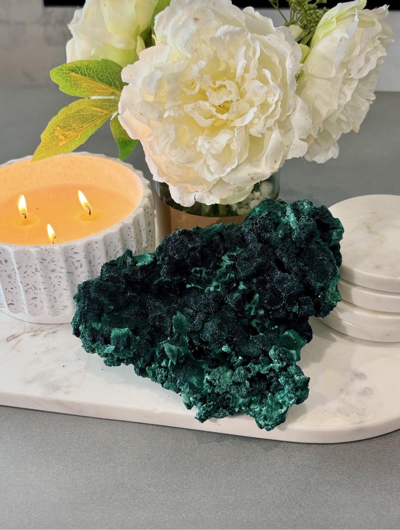 Raw Velvet Malachite Specimen – Deep Emerald Botryoidal Formation 1.124kg