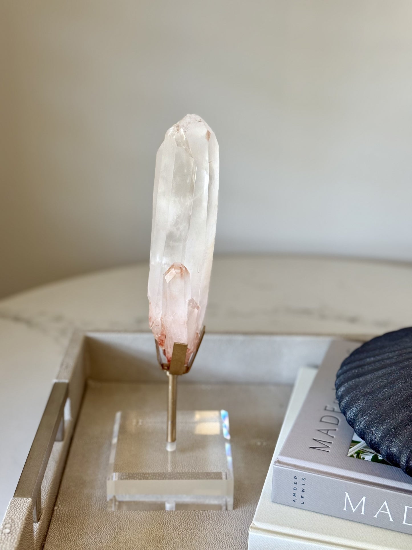 Rose Quartz Crystal on Stand