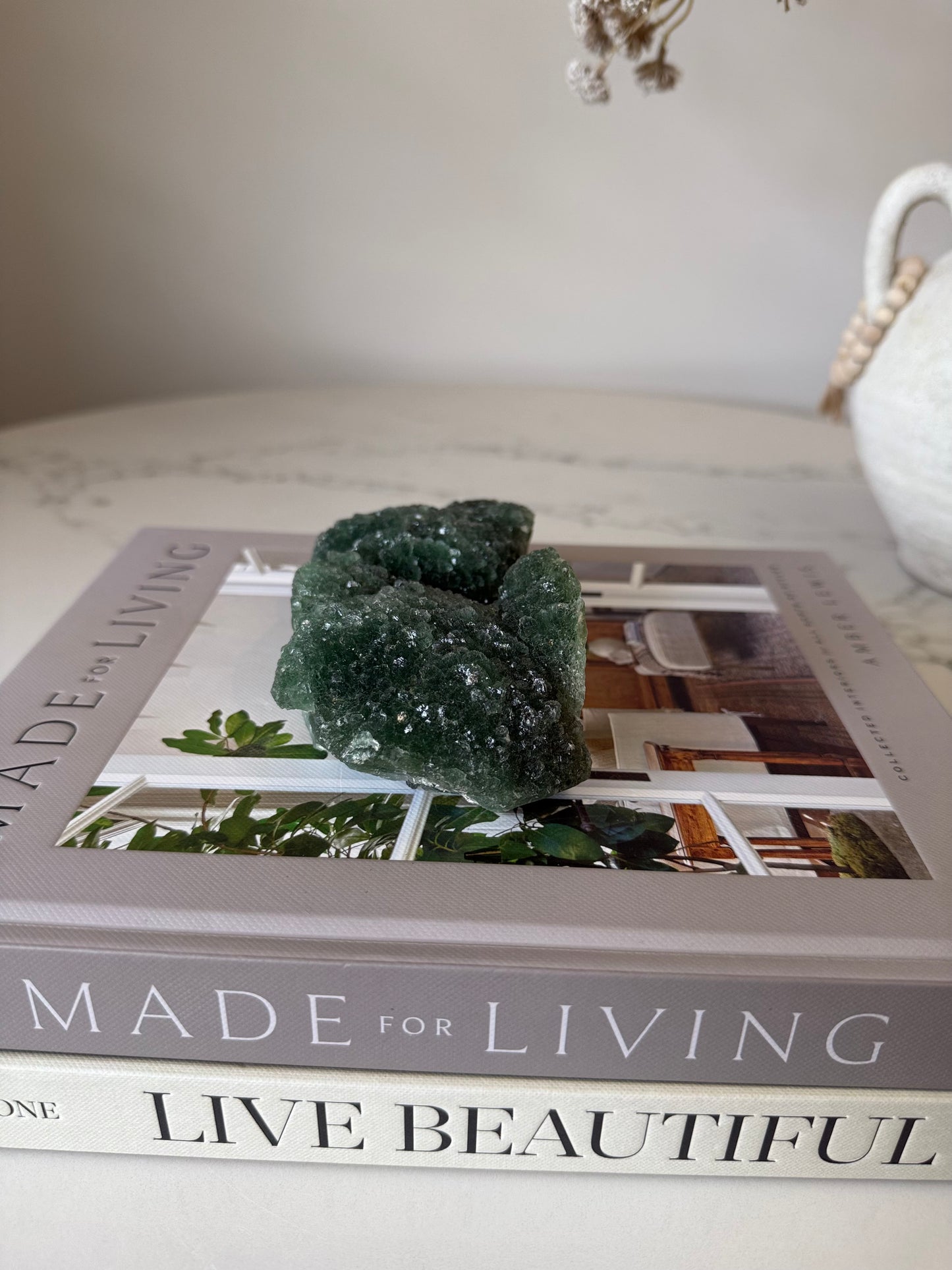 Green Fluorite Druzy Cluster – 744g