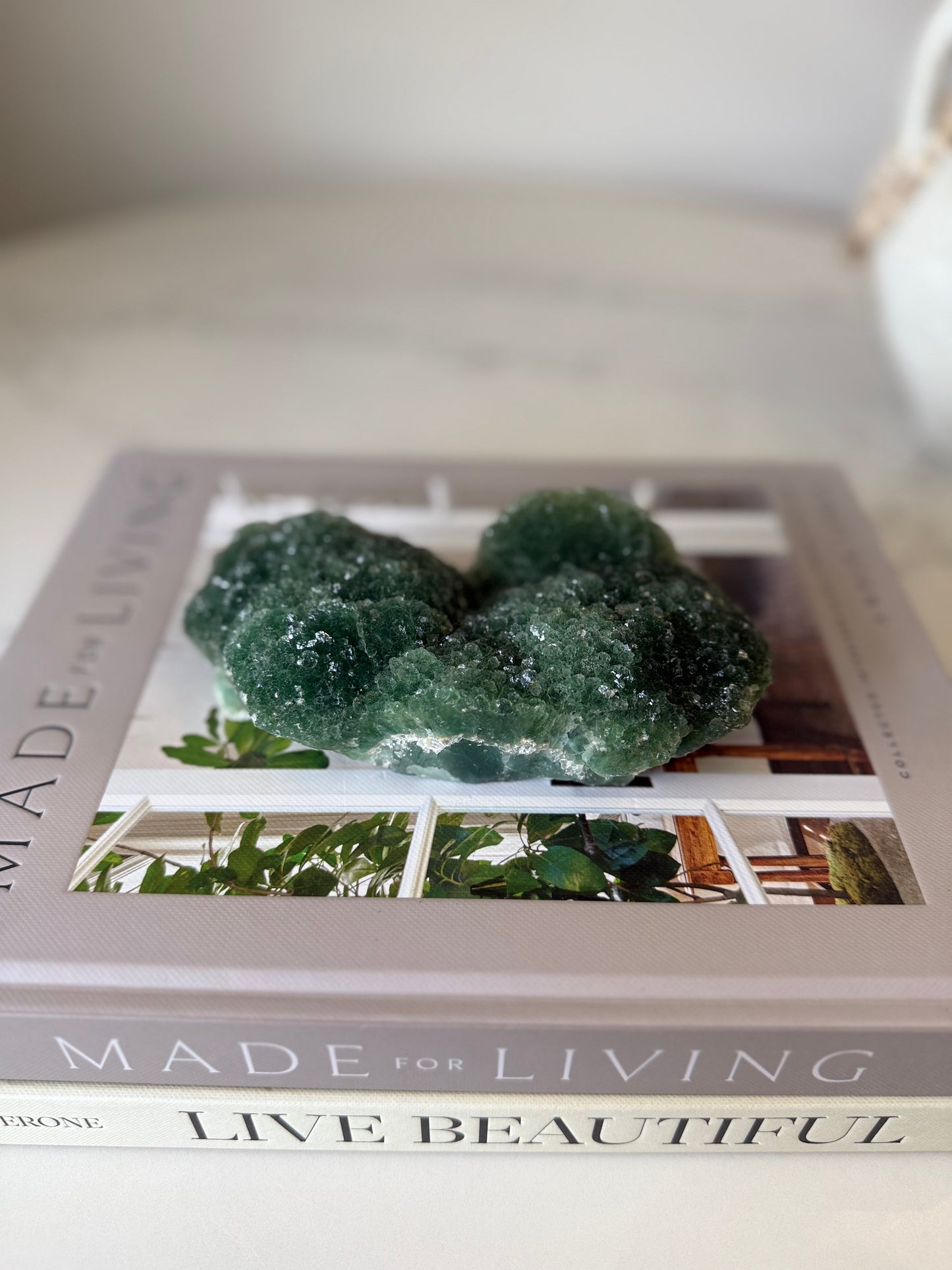 Green Fluorite Druzy Cluster – 744g