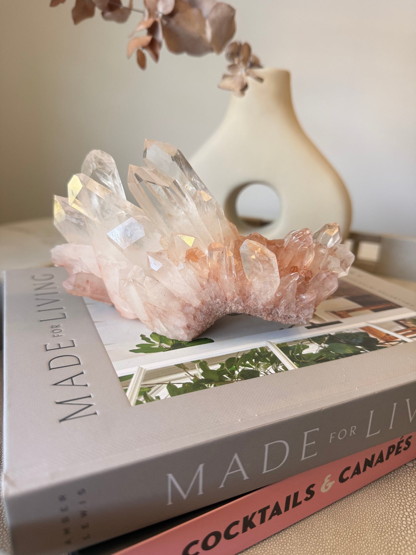Pink Quartz Cluster – Madagascar – 719 g