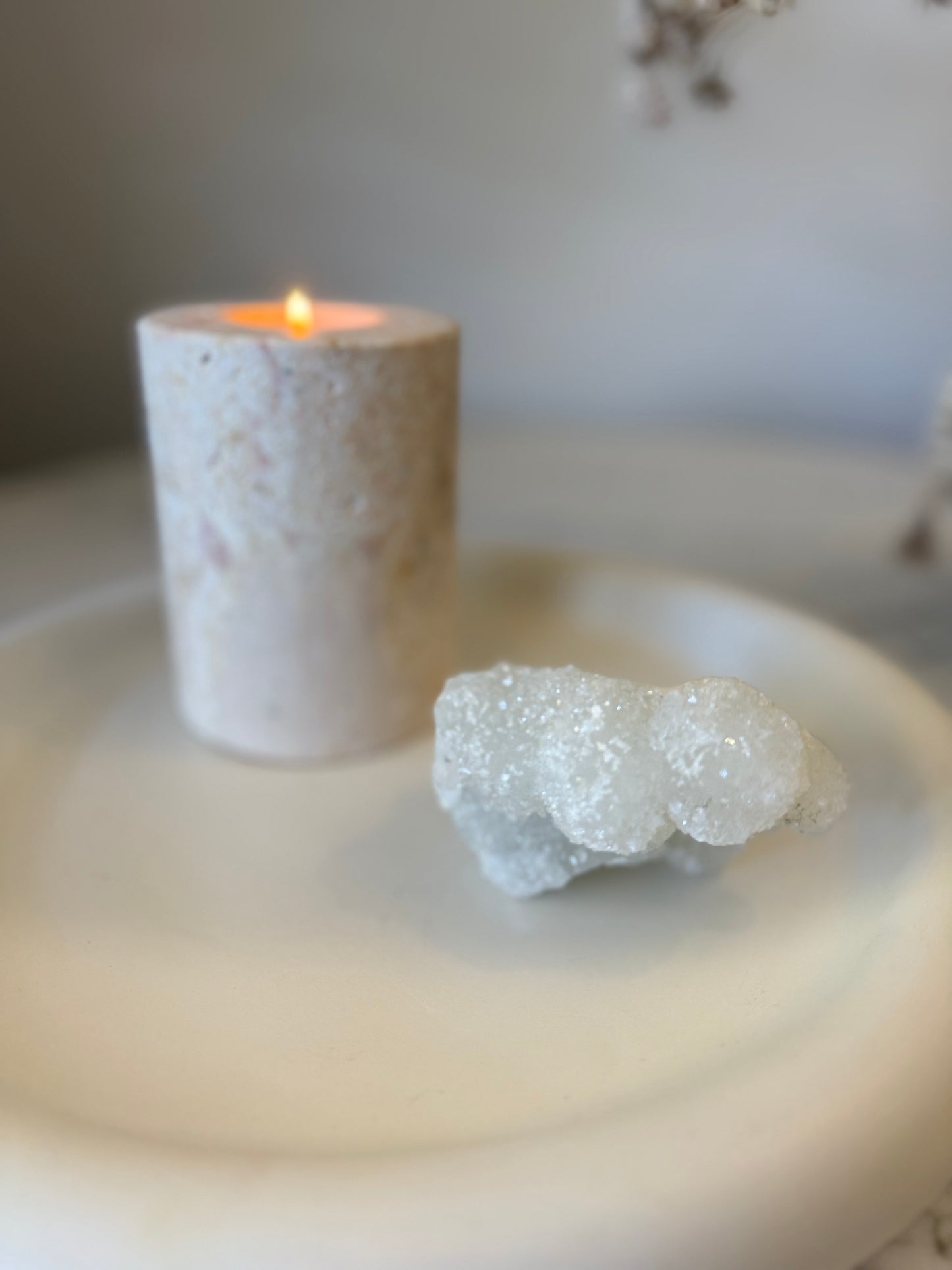 Apophyllite, Stilbite & Calcite on Chalcedony Cluster – Jalgaon, India