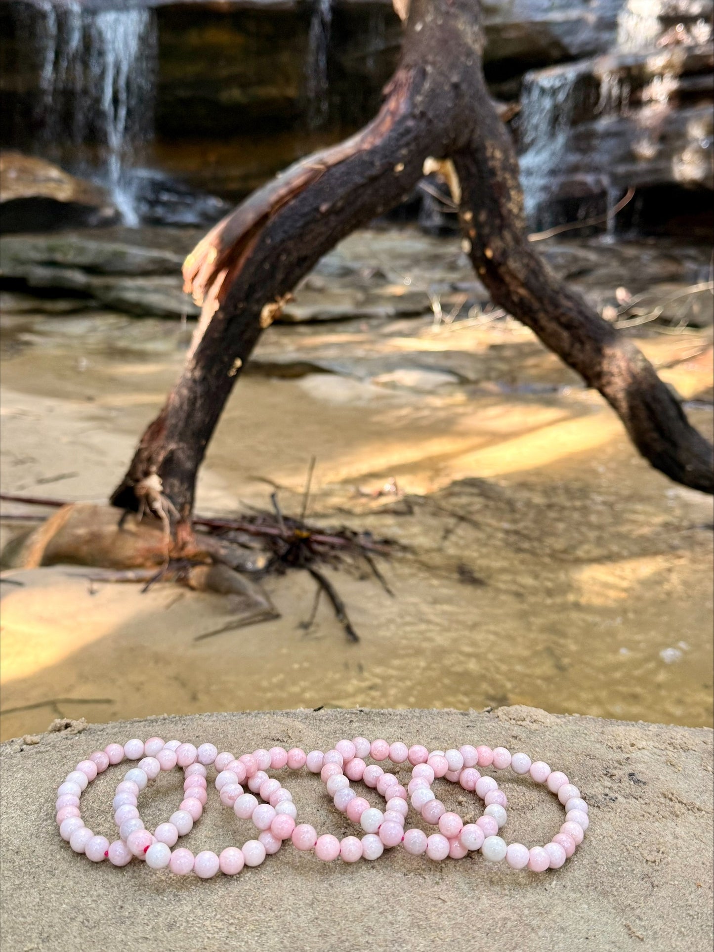 Pink Opal Bracelet | 8mm Natural Crystal Beads