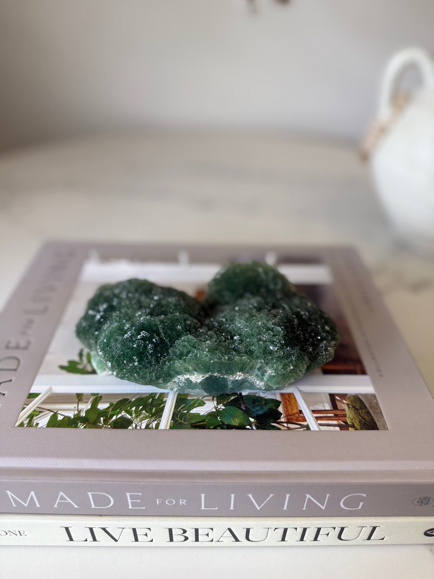 Green Fluorite Druzy Cluster – 744g