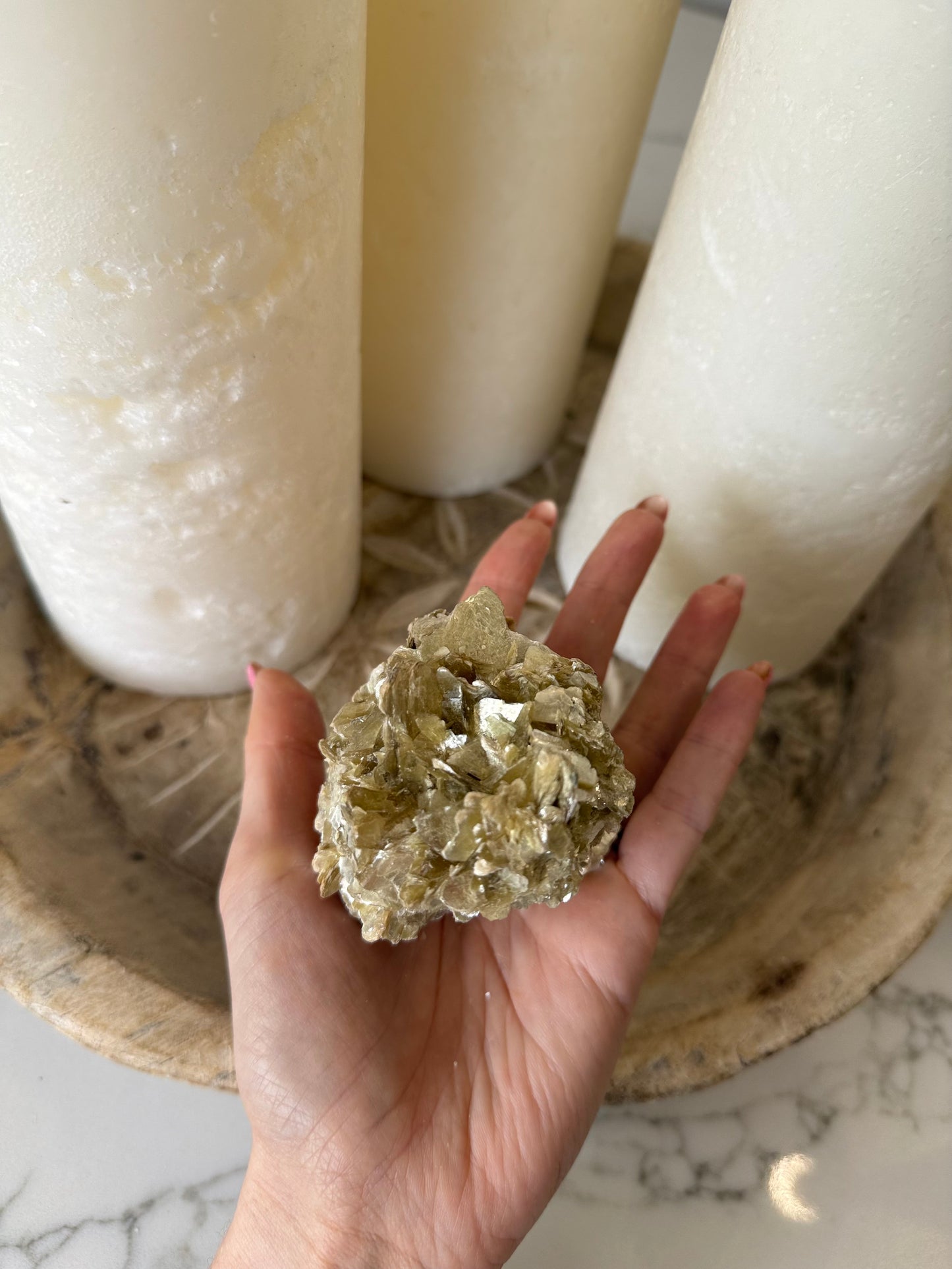 Yellow Mica (Muscovite) & Quartz Cluster – 273g