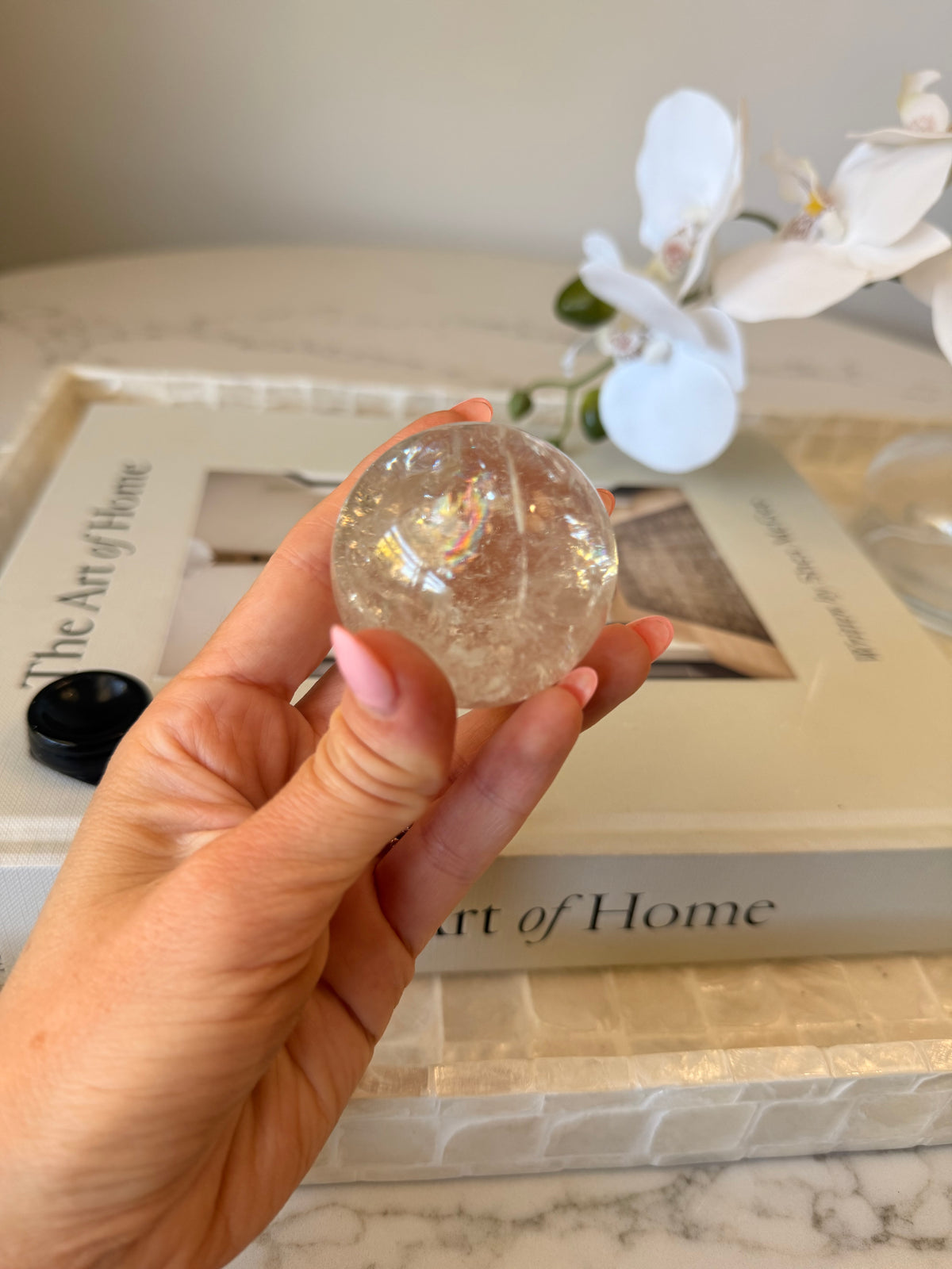 Clear Quartz Rainbow Sphere – 146g