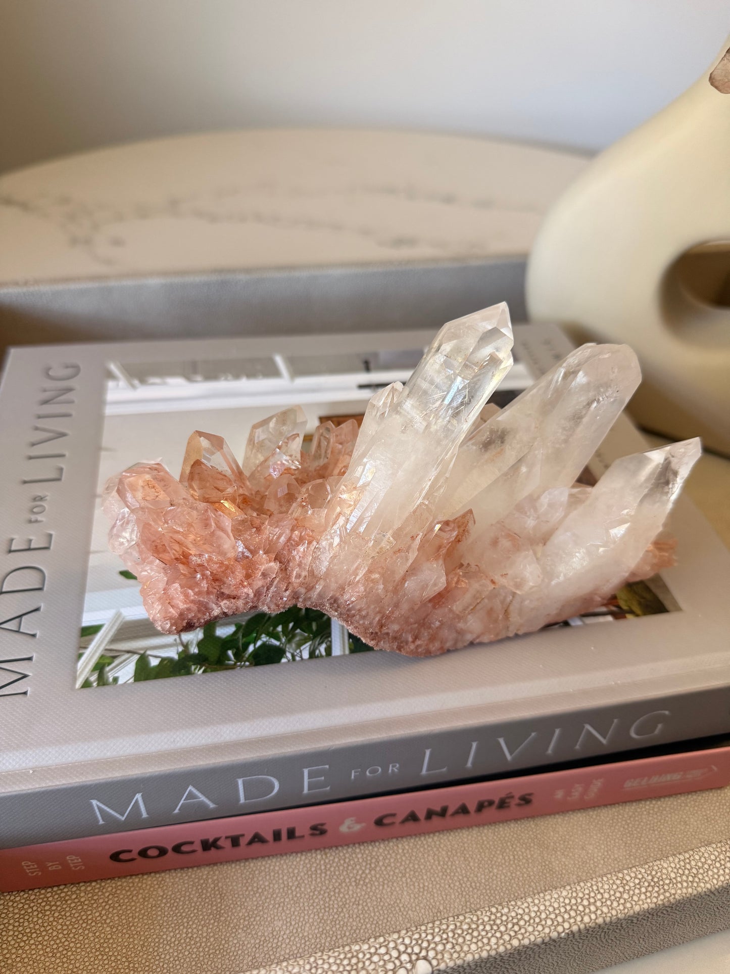 Pink Quartz Cluster – Madagascar – 719 g