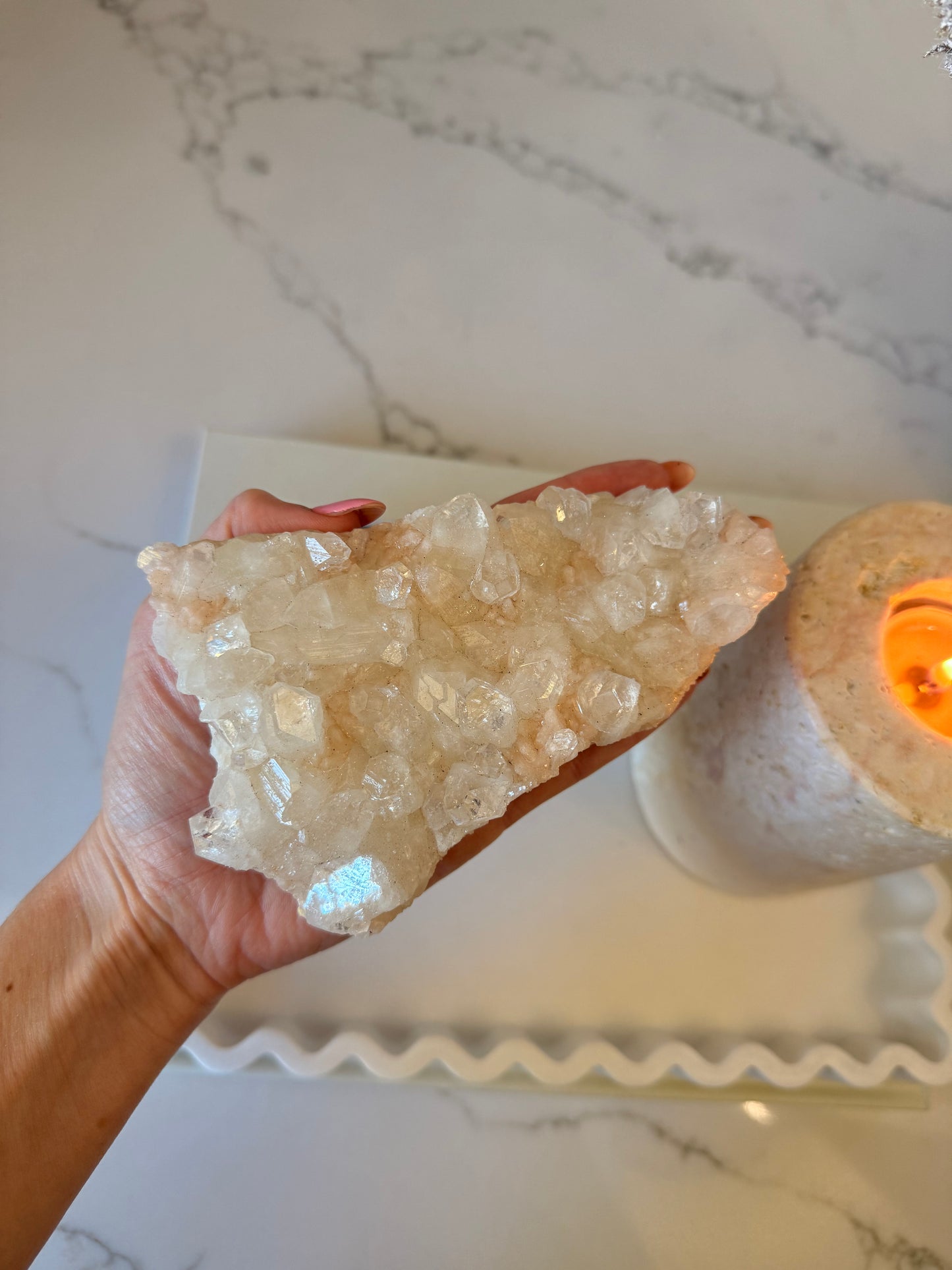 Apophyllite & Stilbite Cluster – Jalgaon, India
