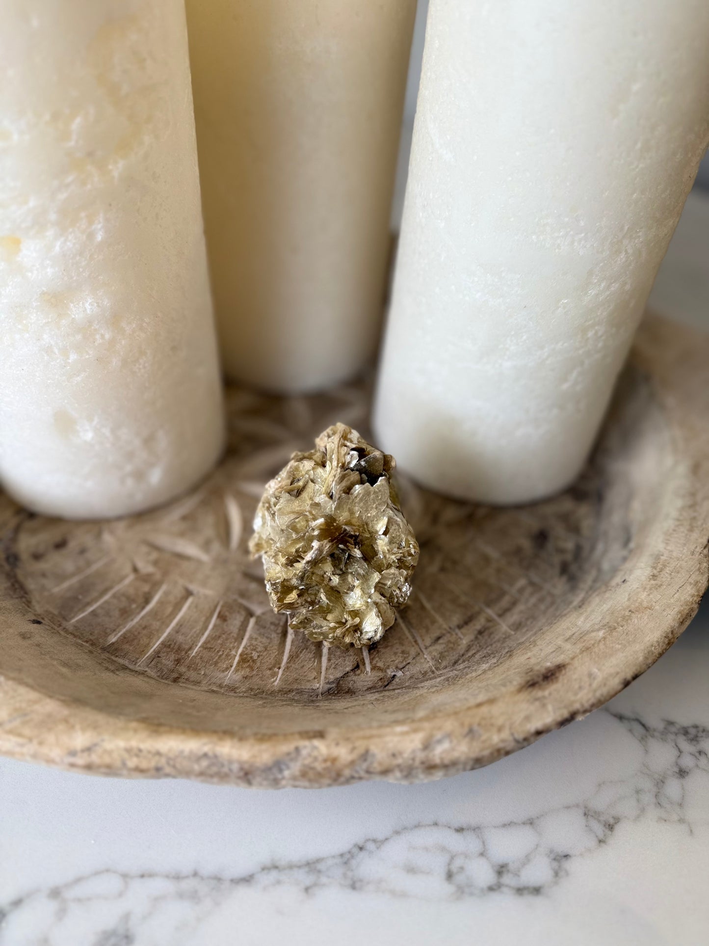 Yellow Mica (Muscovite) & Quartz Cluster – 273g