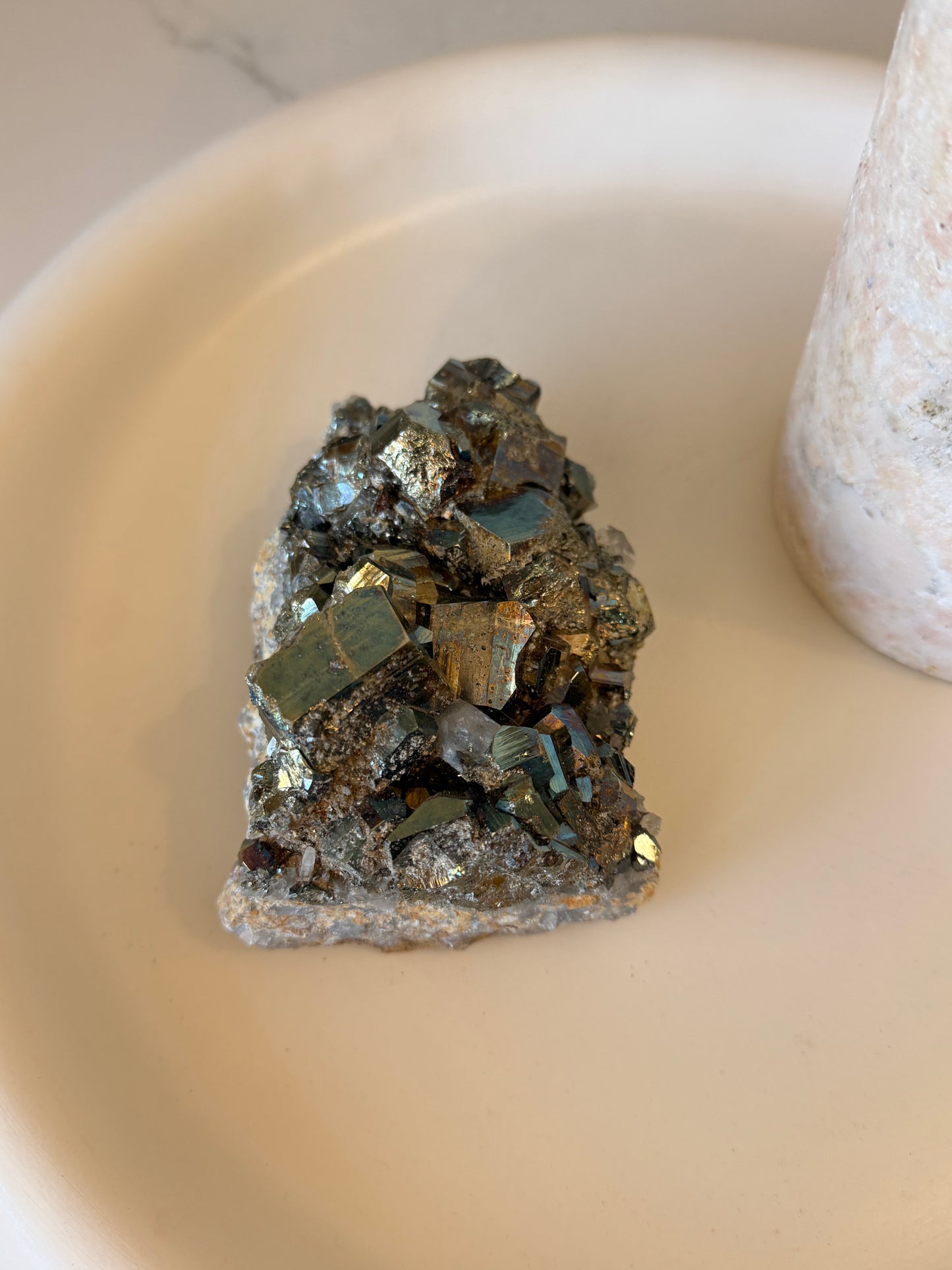 Pyrite & Quartz Crystal Cluster – 721g