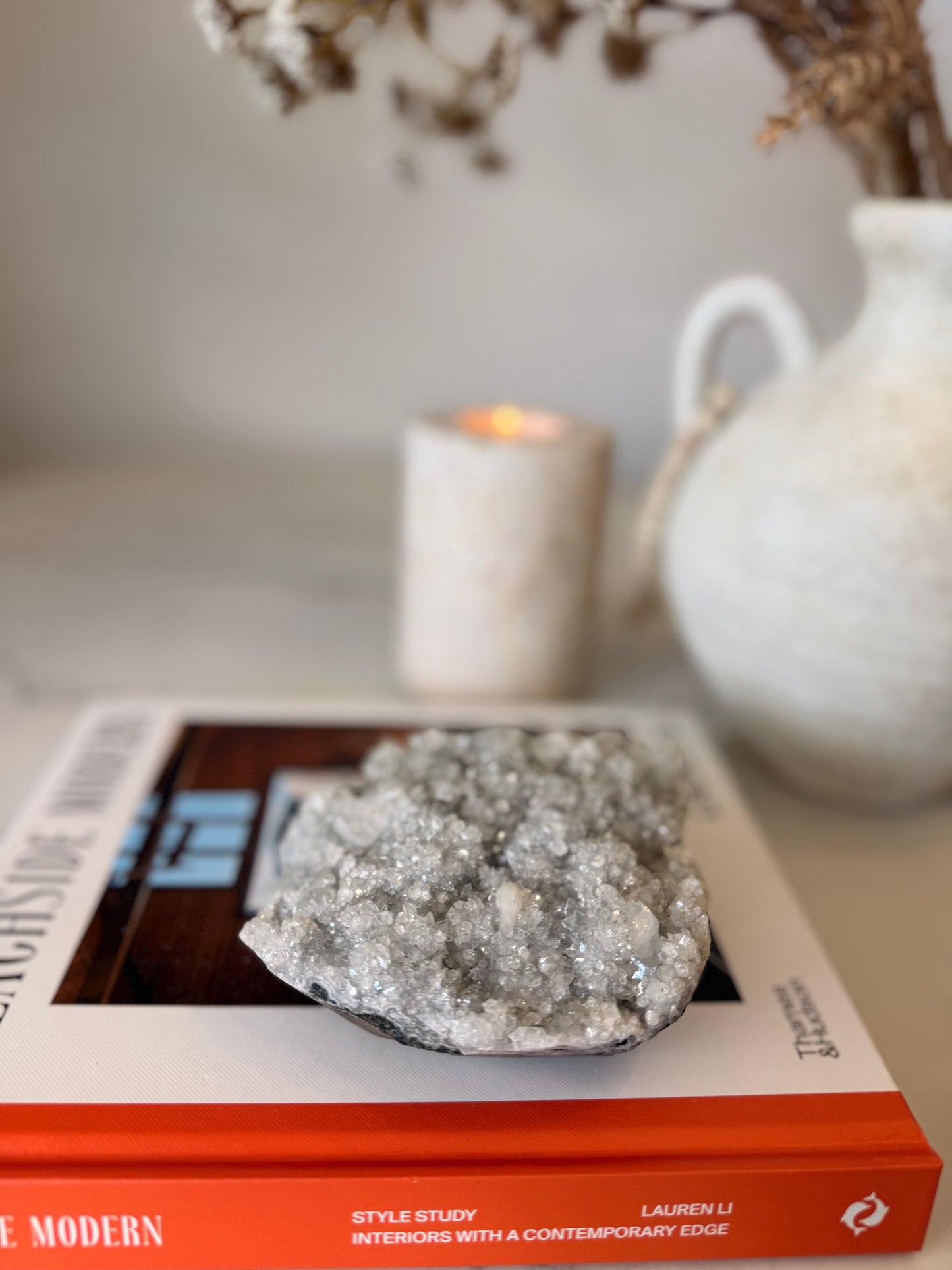 Apophyllite & Stilbite Cluster – 790g | Jalgaon, India