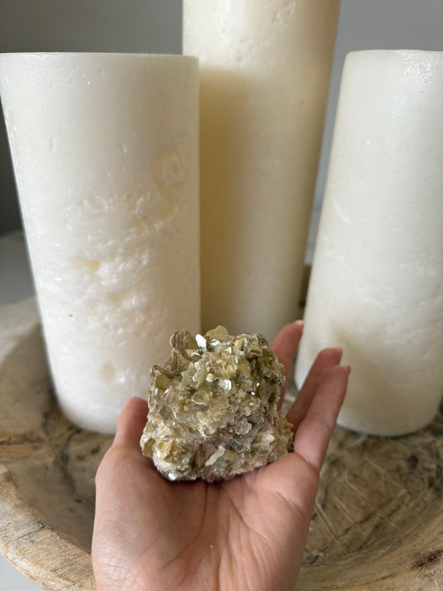 Yellow Mica (Muscovite) & Quartz Cluster – 273g
