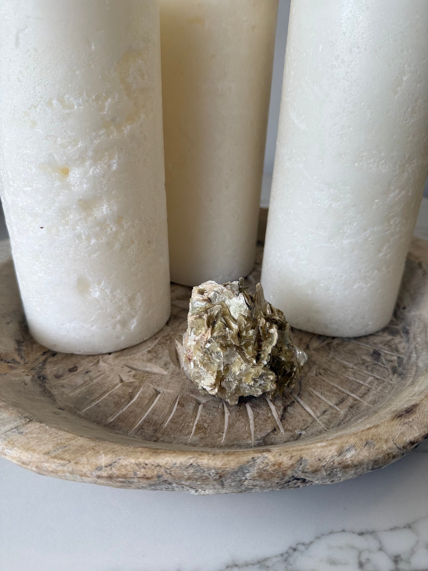 Yellow Mica (Muscovite) & Quartz Cluster – 273g