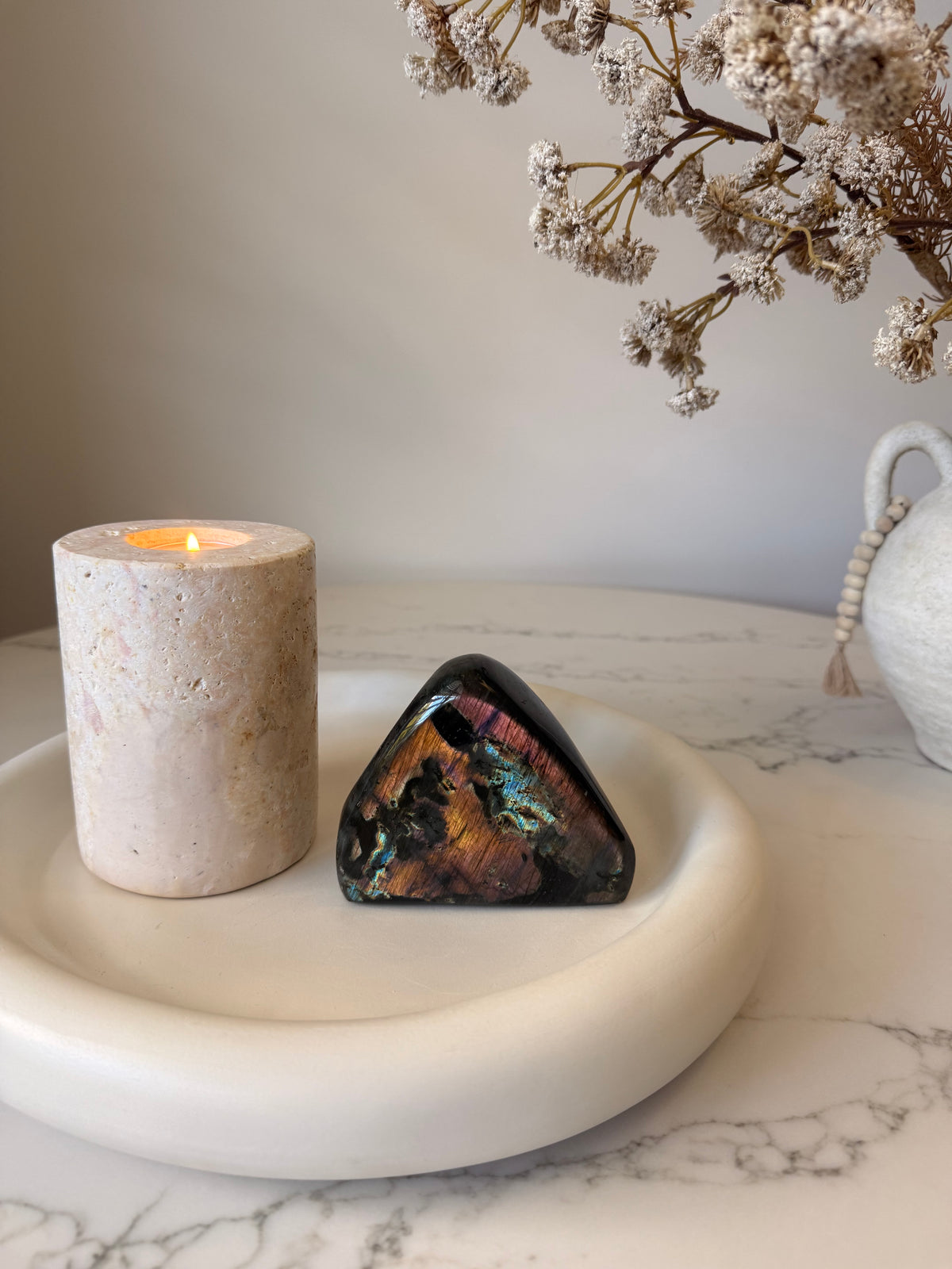 Labradorite Freeform with Rainbow Flash – 723g