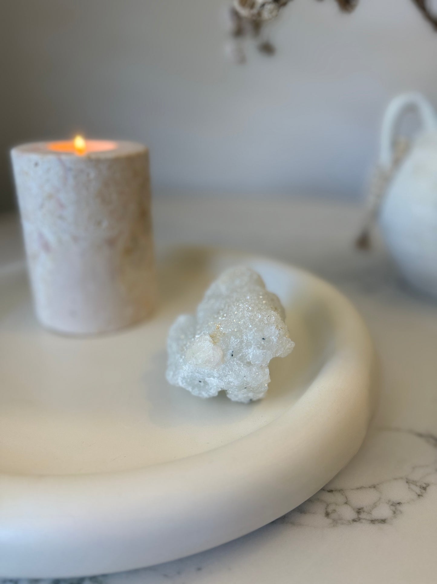 Apophyllite, Stilbite & Calcite on Chalcedony Cluster – Jalgaon, India