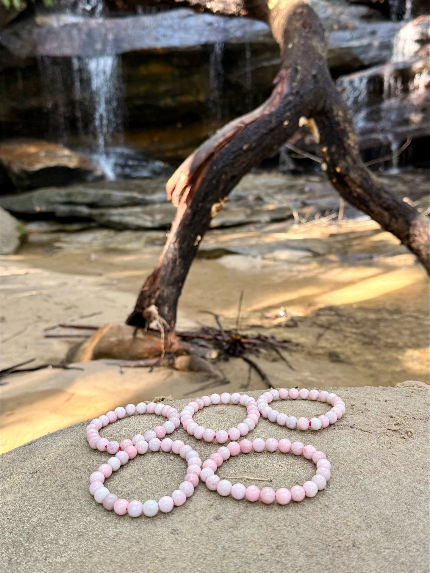 Pink Opal Bracelet | 8mm Natural Crystal Beads