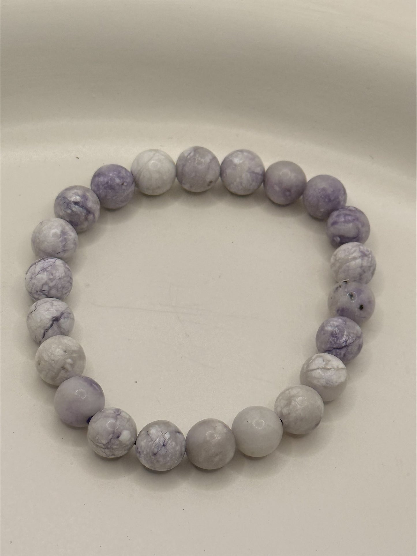 Tiffany Jasper Bracelet | 8mm Natural Crystal Beads